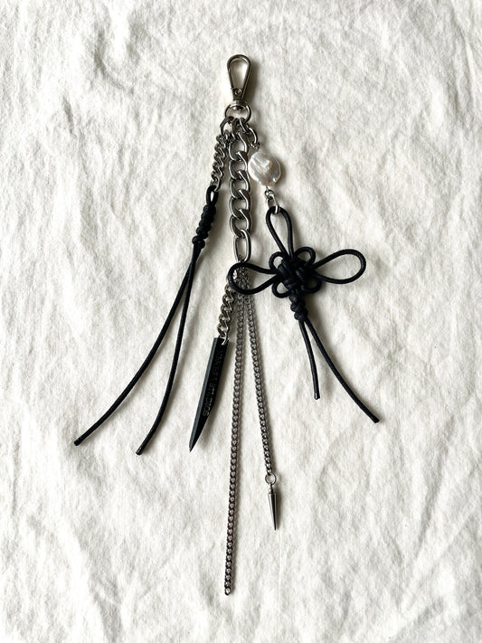 Korean Punk NORIGAE-4/B Keychain, Handcrafted Leather knot, limited edition by artisans