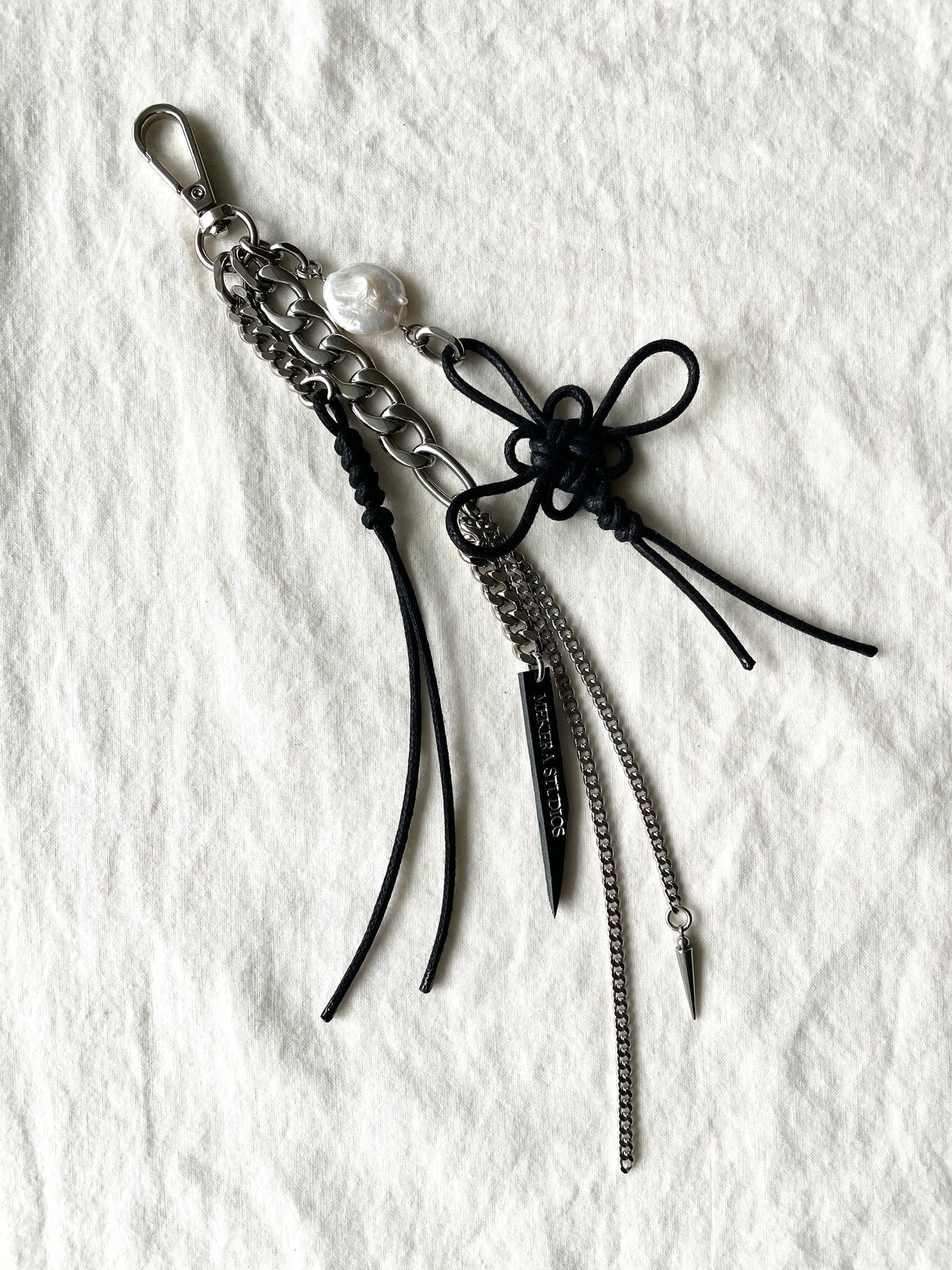Korean Punk NORIGAE-4/B Keychain, Handcrafted Leather knot, limited edition by artisans
