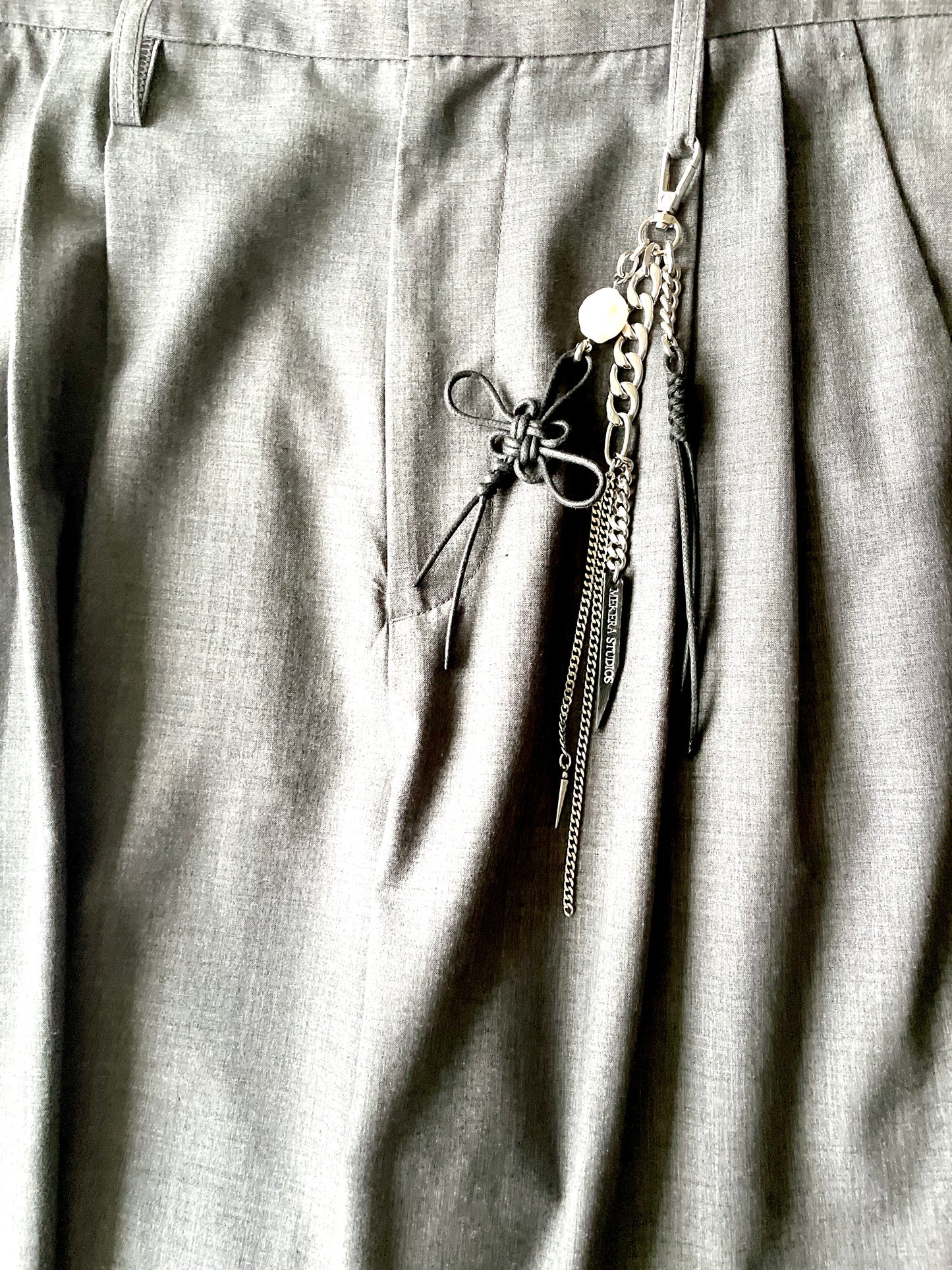 Korean Punk NORIGAE-4/B Keychain, Handcrafted Leather knot, limited edition by artisans