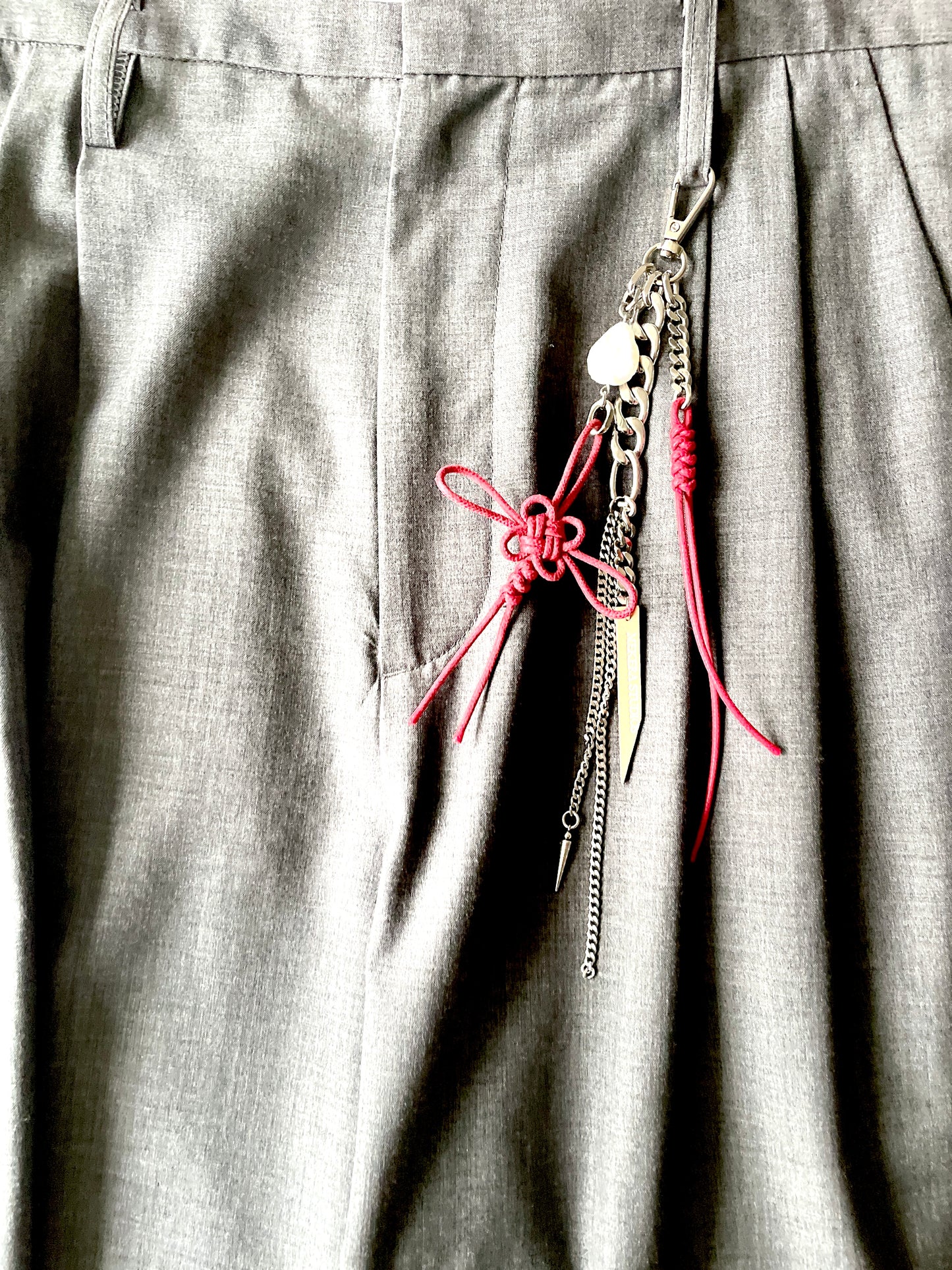 Korean Punk NORIGAE-4/R Keychain, Handcrafted Leather knot, limited edition by artisans
