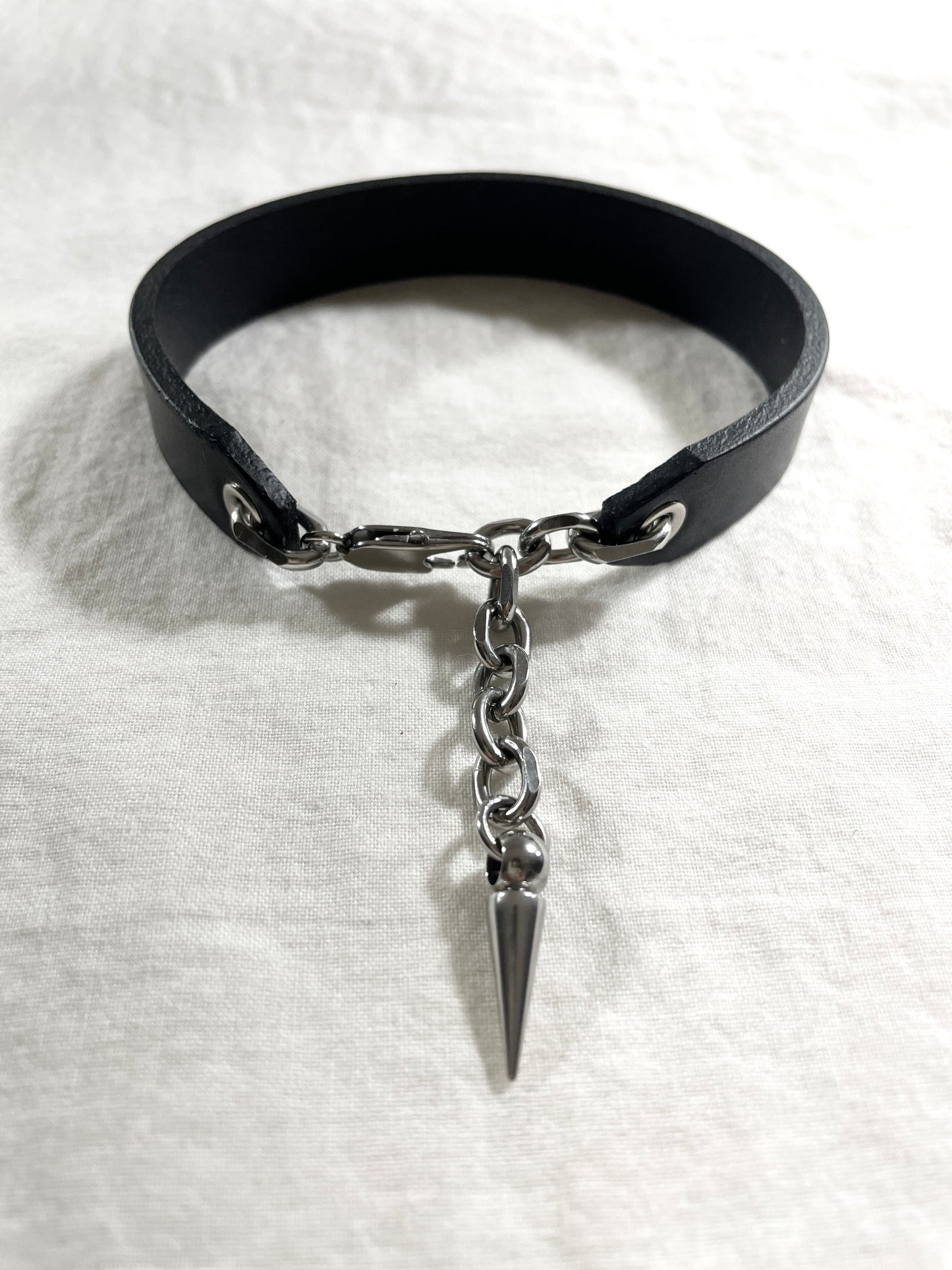 Spike Anklet Handcrafted Italian Leather Bracelet M-11 Limited Edition Handcrafted