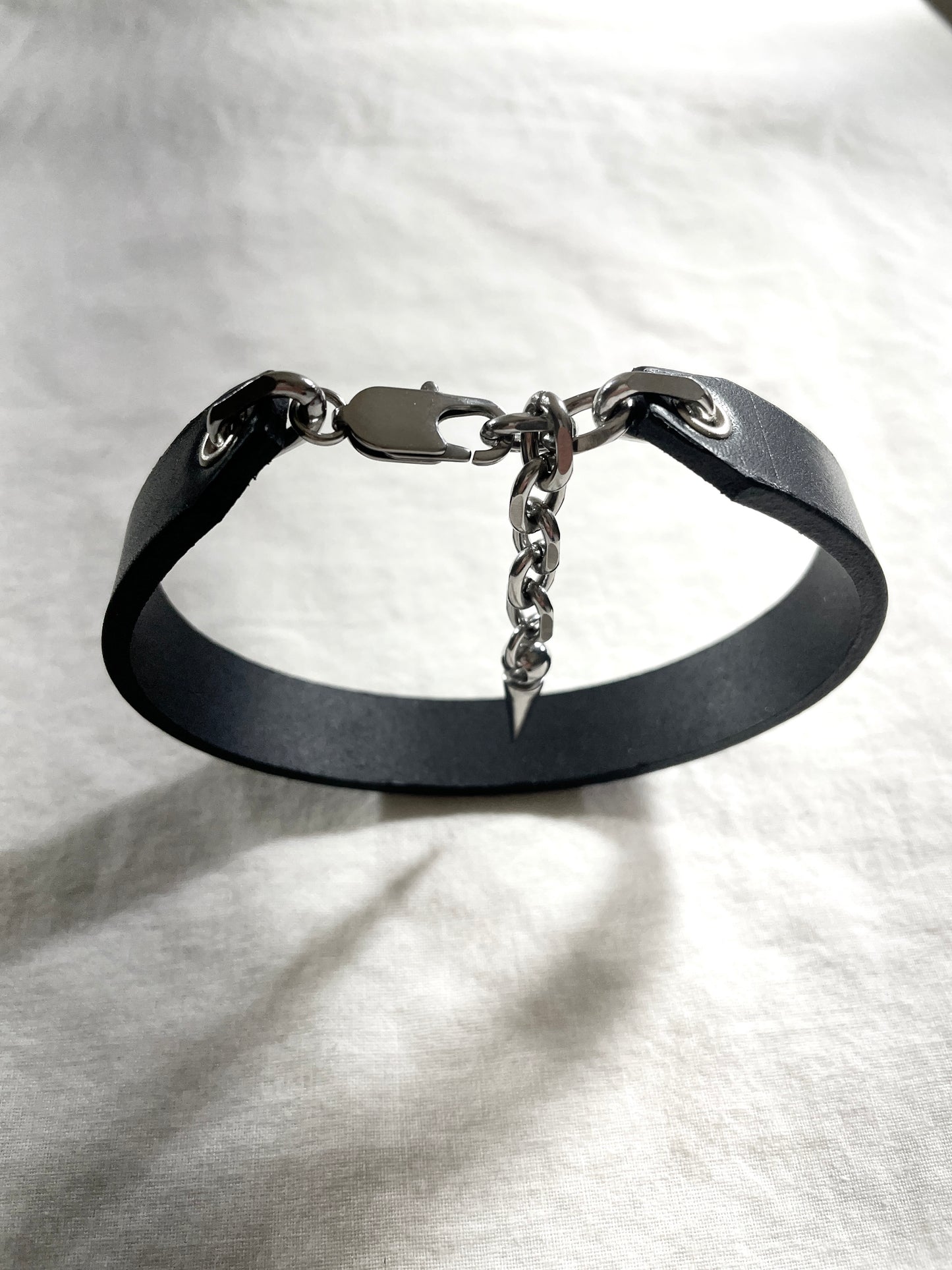 Spike Anklet Handcrafted Italian Leather Bracelet M-11 Limited Edition Handcrafted
