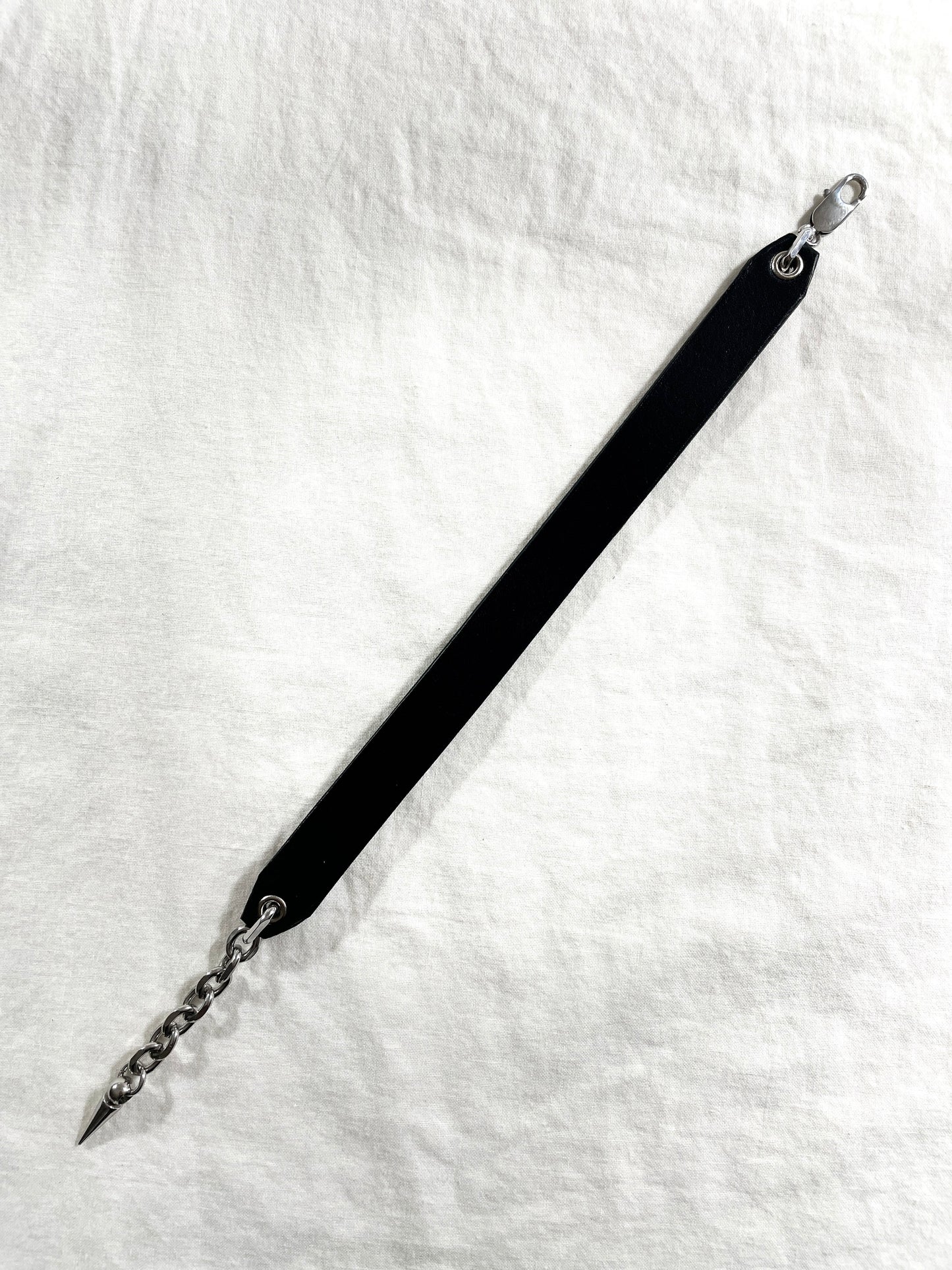 Spike Anklet Handcrafted Italian Leather Bracelet M-11 Limited Edition Handcrafted