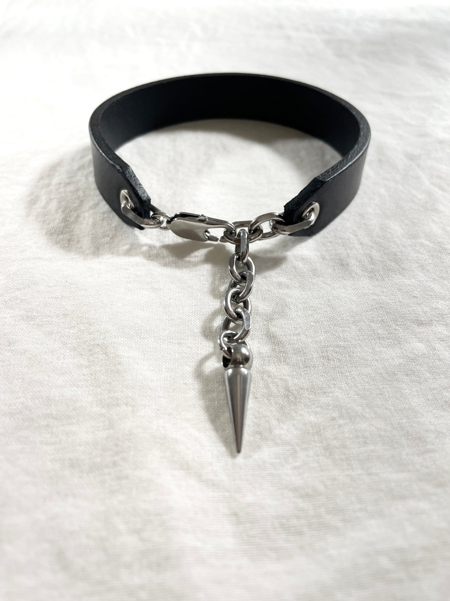 Spike Anklet Handcrafted Italian Leather Bracelet M-11 Limited Edition Handcrafted