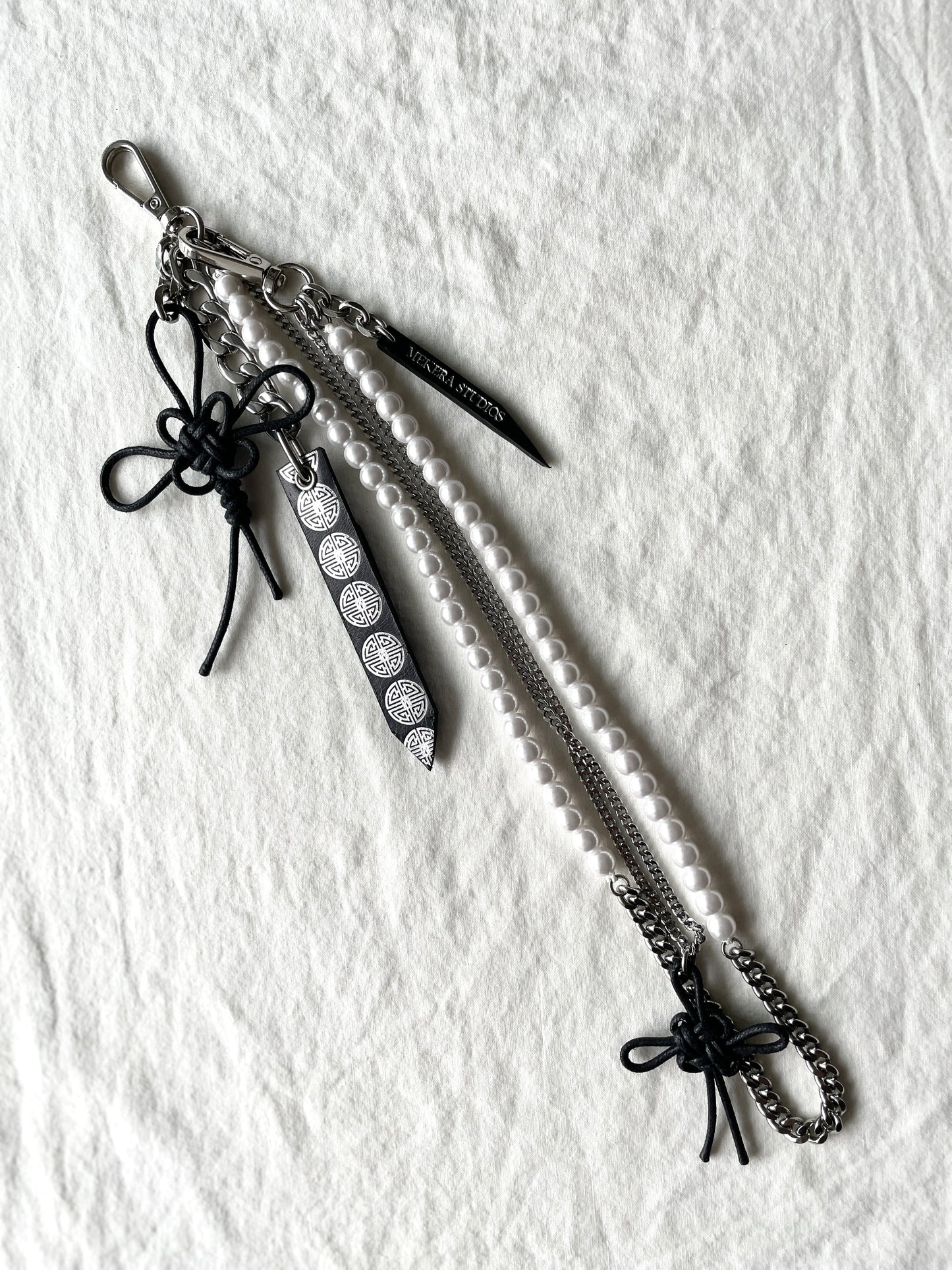Korean Punk Pants Chain NORIGAE-6-BLACK, Handcrafted Norigae knot Keychain, limited edition by artisans