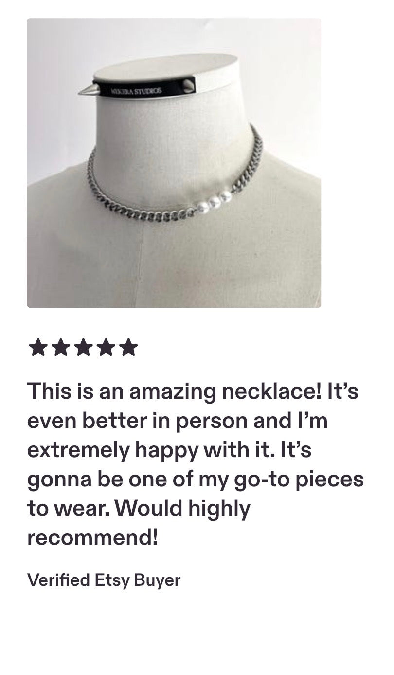 RTB-N7-Silver Hematite Cuban Chain Mix Necklace Stainless steel - MEKERA STUDIOS
