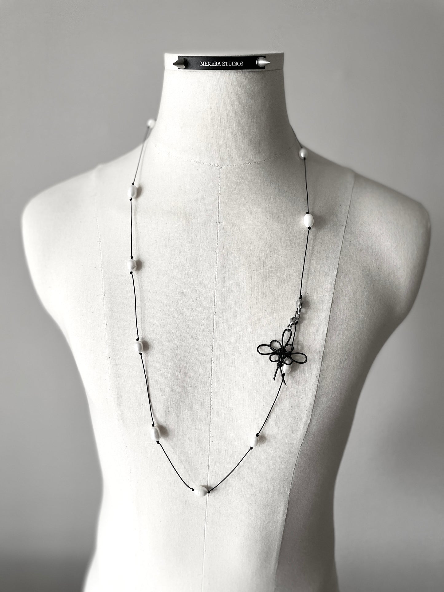 Handcrafted Korean Norigae Knot Pearl Necklace / B , limited edition by artisans