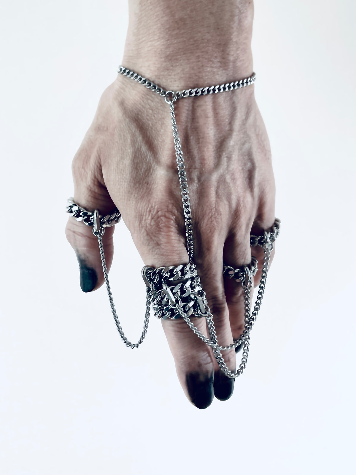 Love Chain Ring, Double slave Ring, Connected Chain Ring CR-1