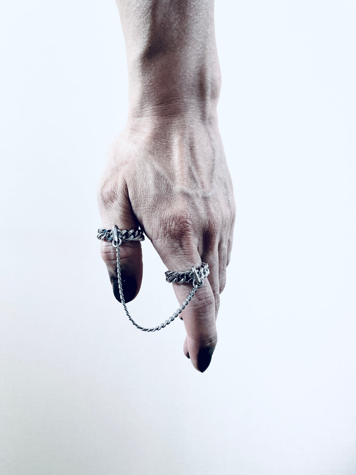 Love Chain Ring, Double slave Ring, Connected Chain Ring CR-1