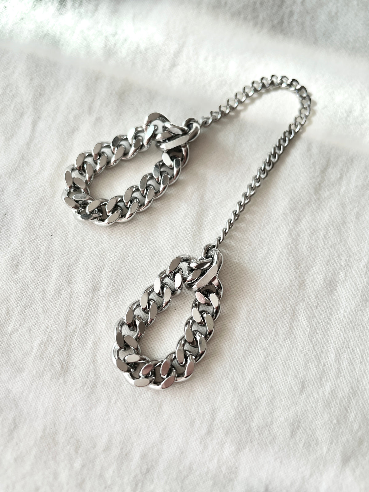Love Chain Ring, Double slave Ring, Connected Chain Ring CR-1
