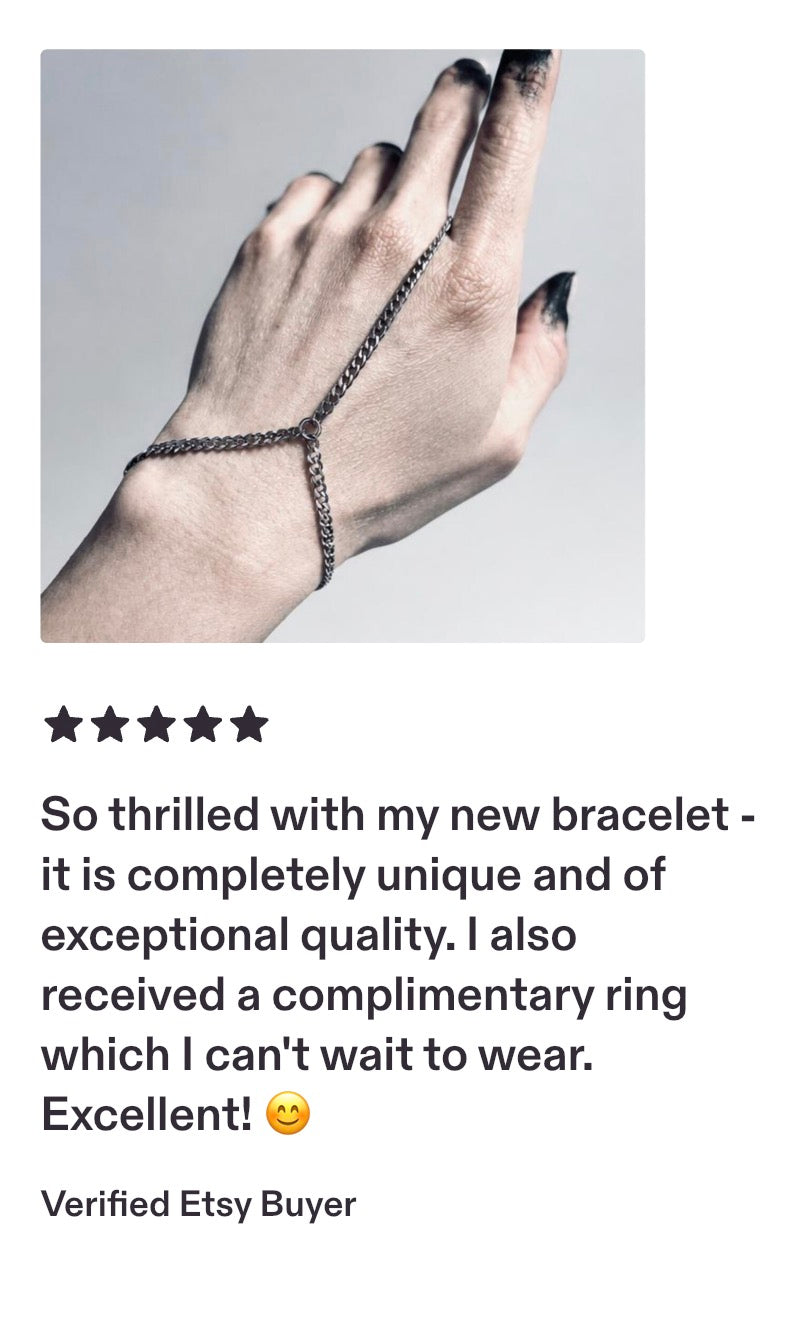 Y Bracelet Layered Stainless steel Hand Chain -  BS4