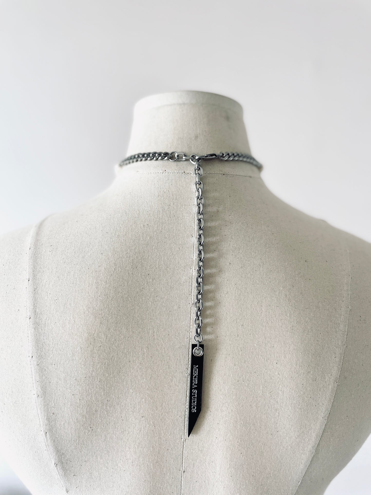 SX2 Pearl Limited Edition Handcrafted Choker Spike Necklace Leather - MEKERA STUDIOS