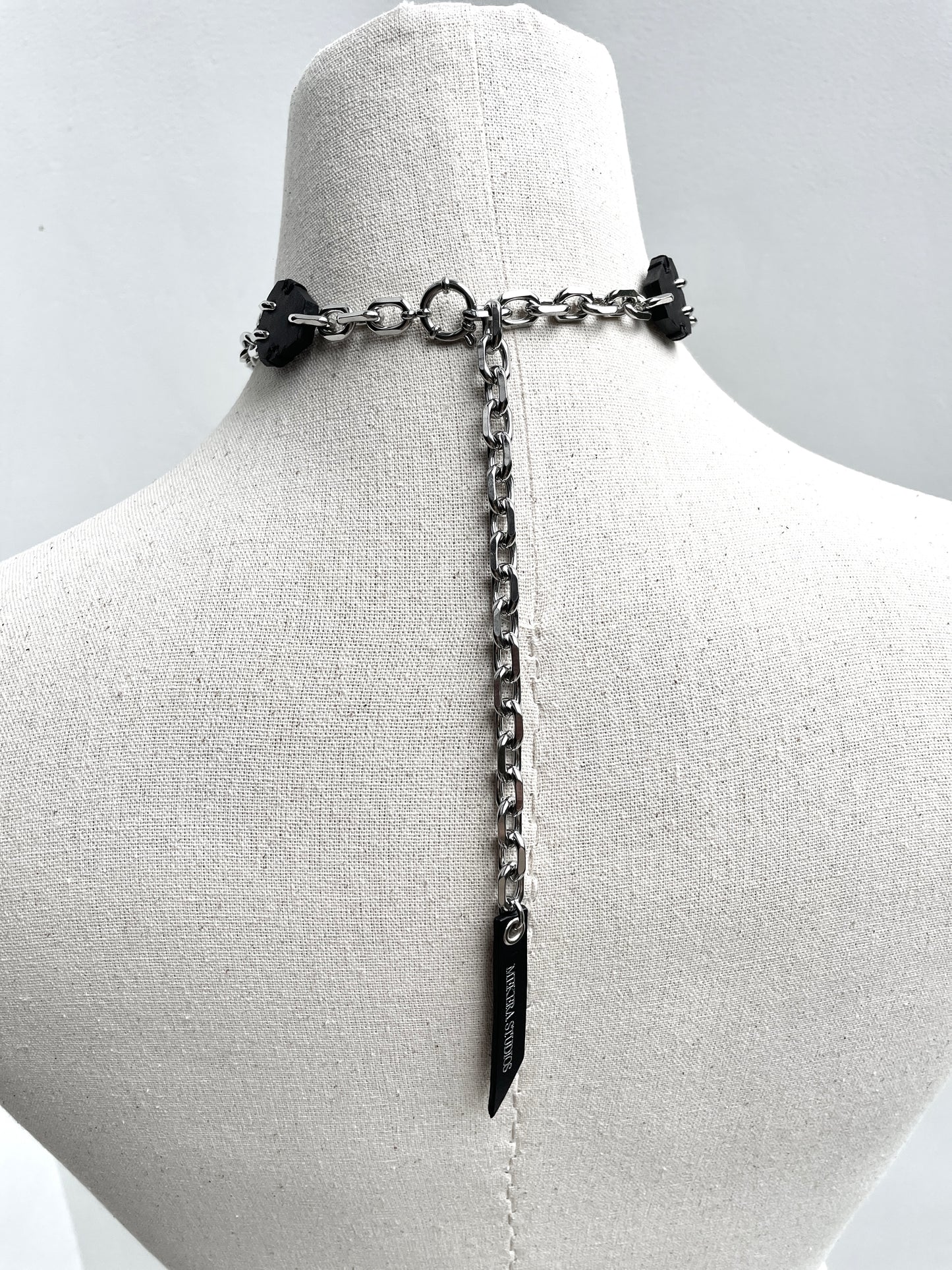 CLX1 Leather Spike Choker  Limited Edition Handcrafted -MEKERA STUDIOS