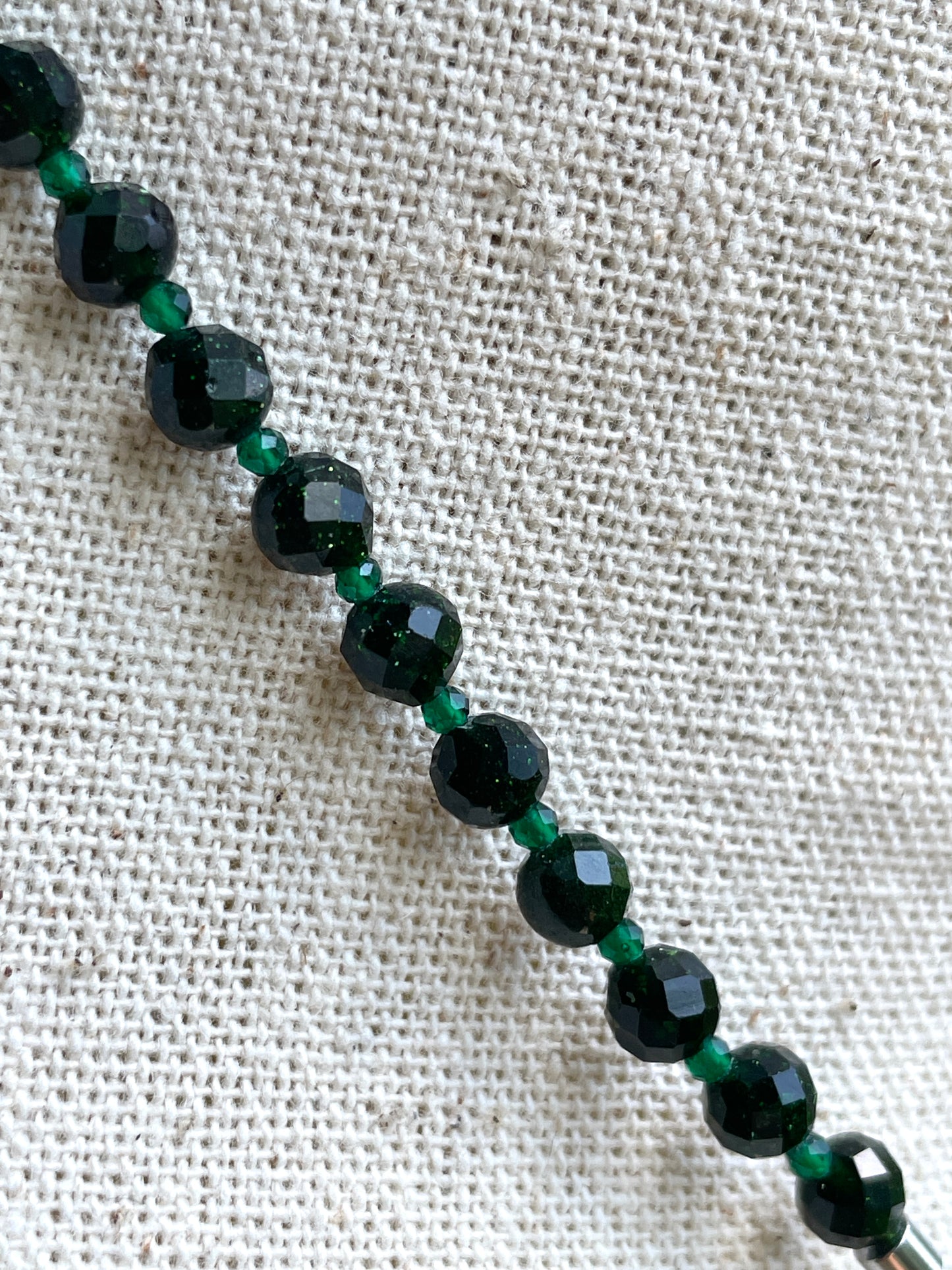 Green Onyx Y Necklace GX1 chain Choker - MEKERA STUDIOS