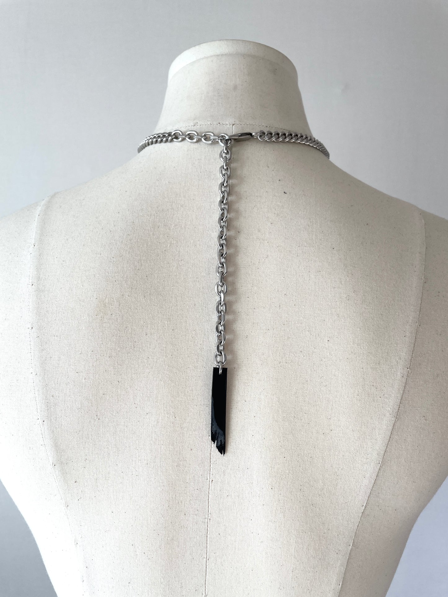 Wings1 - SOAR collection Pearl Spike Leather Limited Edition Handcrafted Necklace - MEKERA STUDIOS