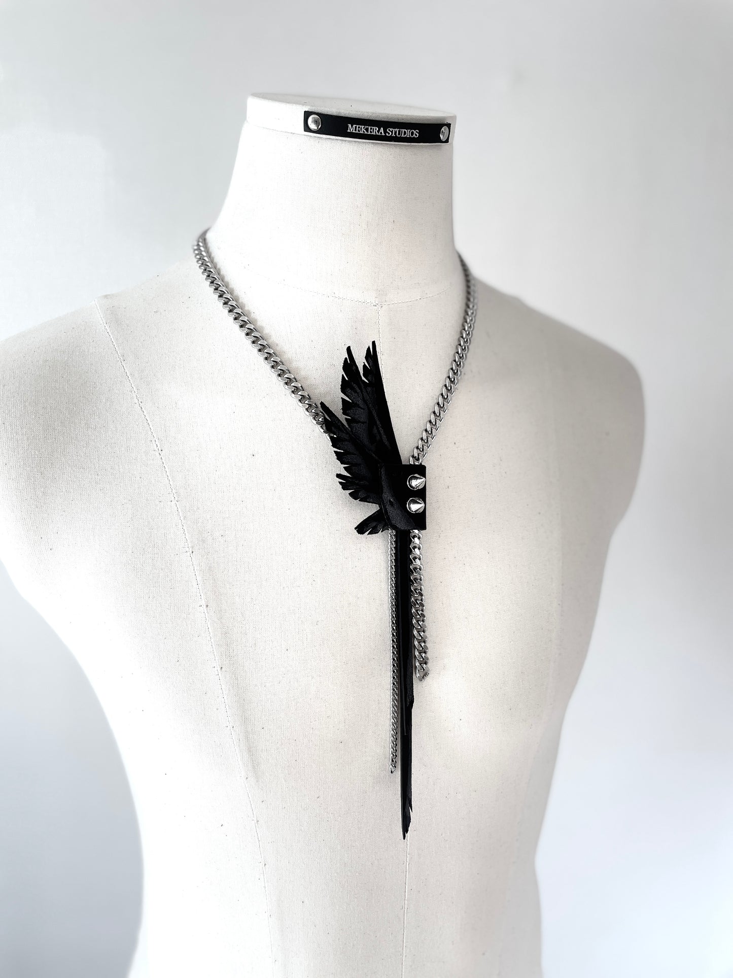 Wings2 - SOAR collection Leather Limited Edition Handcrafted Necklace - MEKERA STUDIOS