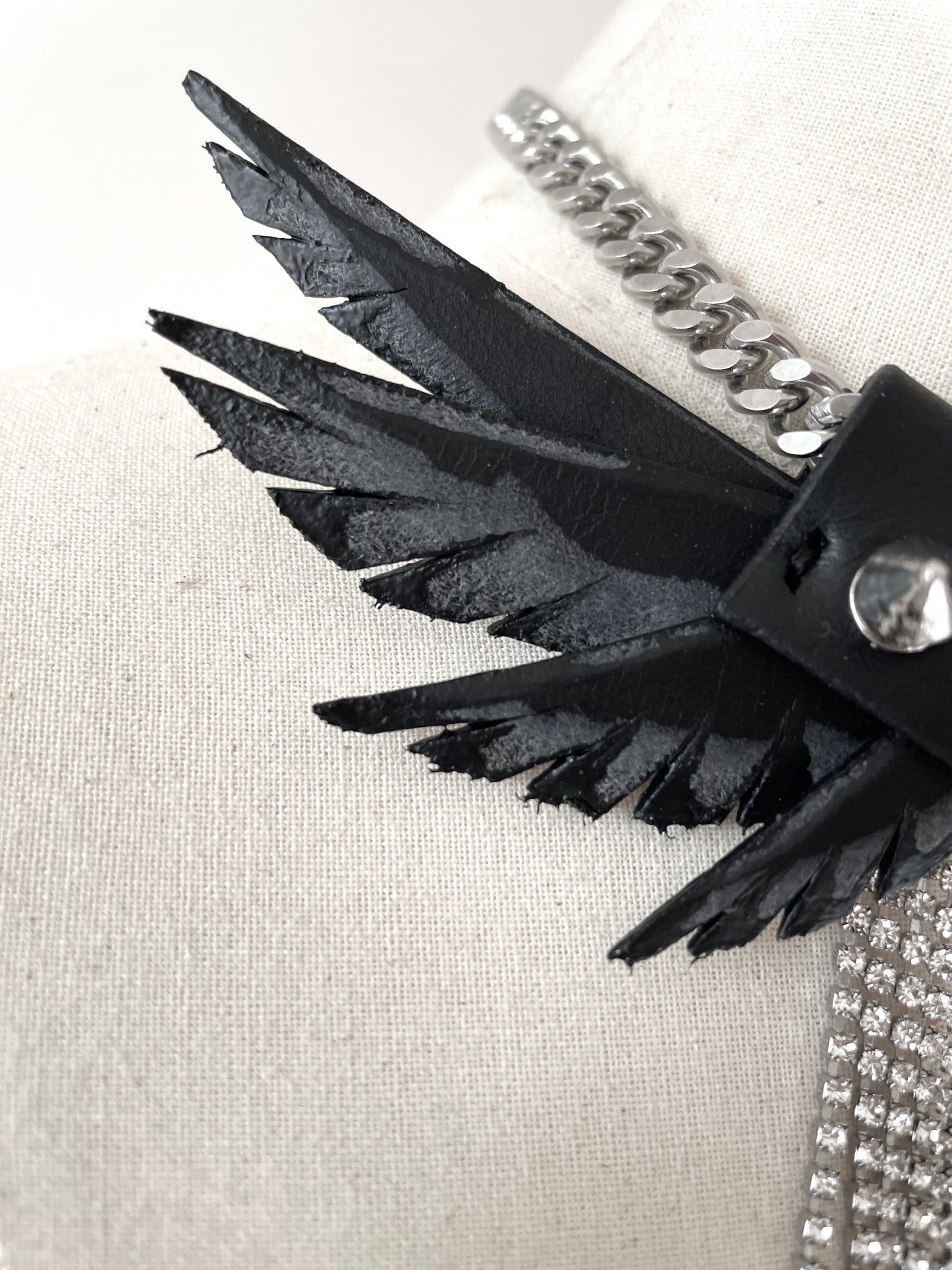 Wings4 - SOAR collection Leather Limited Edition Handcrafted Necklace - MEKERA STUDIOS