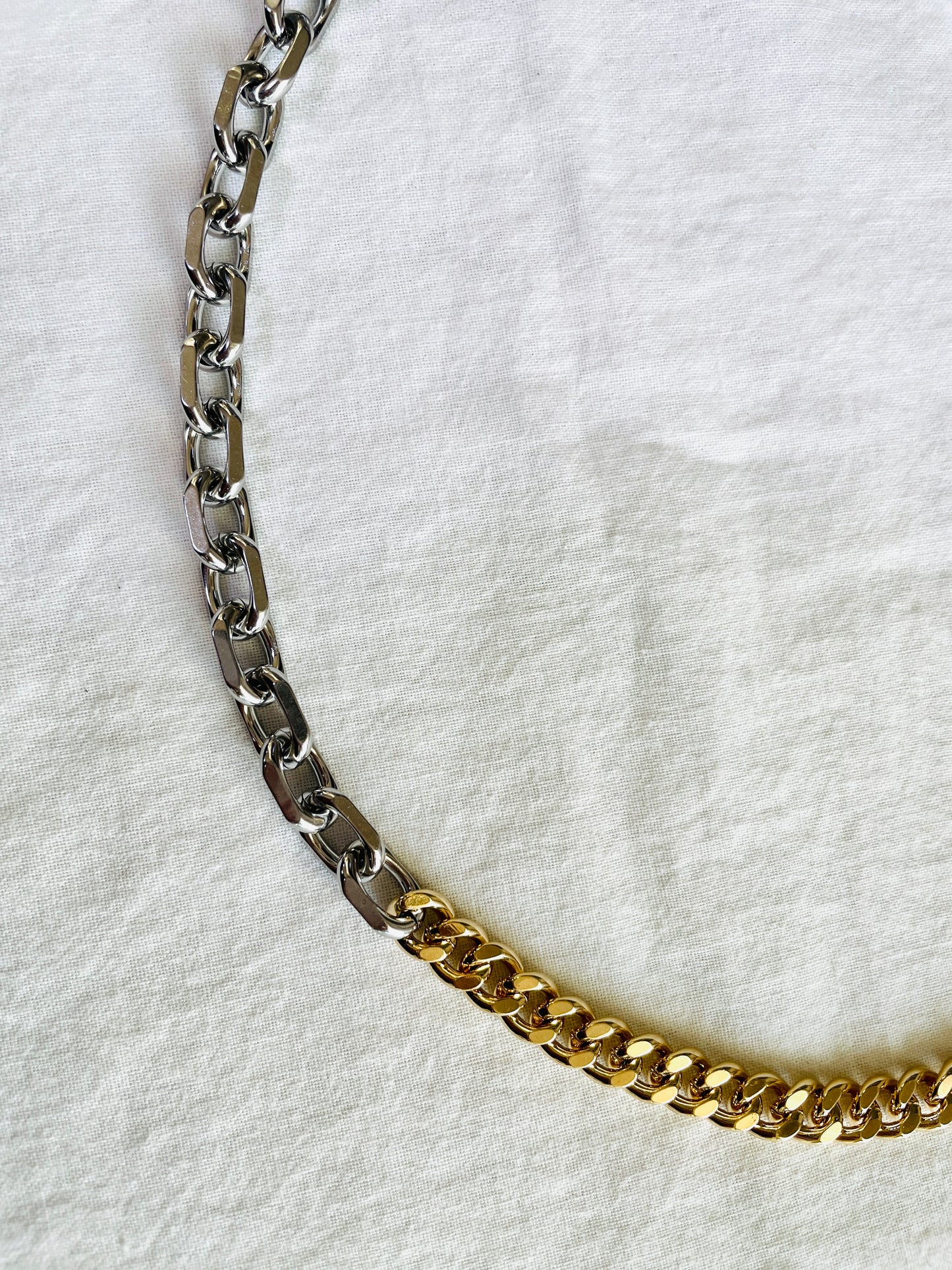 RTB-N2 Gold Mix Chain Necklace Must have Chunky chain - MEKERA STUDIOS