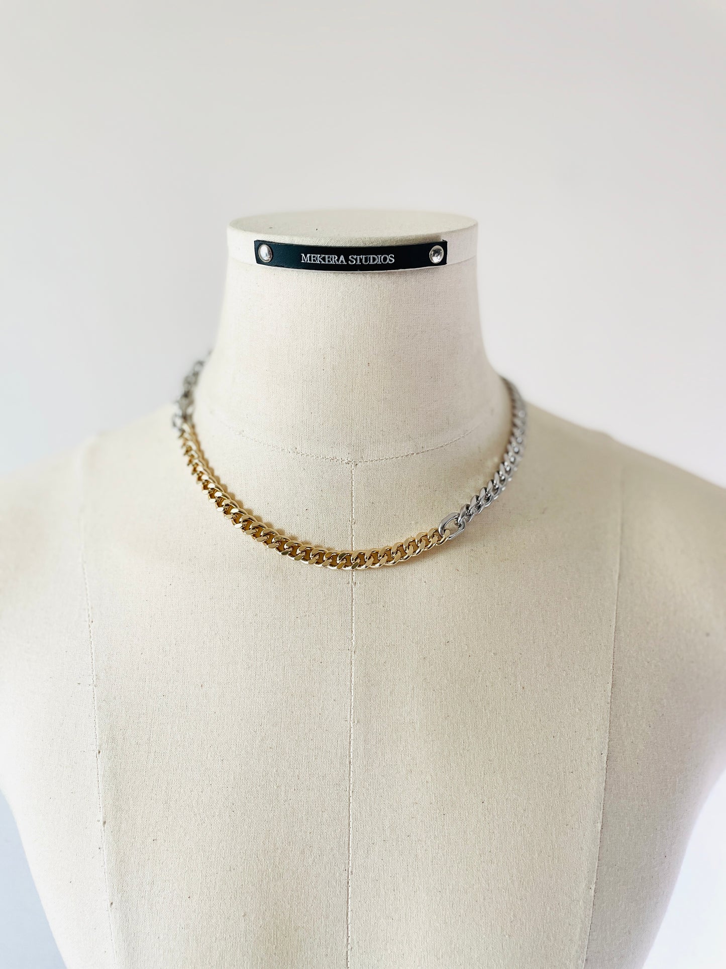 RTB-N2 Gold Mix Chain Necklace Must have Chunky chain - MEKERA STUDIOS