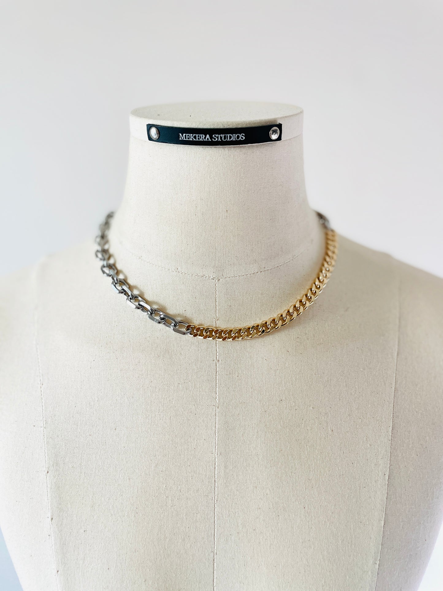 RTB-N2 Gold Mix Chain Necklace Must have Chunky chain - MEKERA STUDIOS