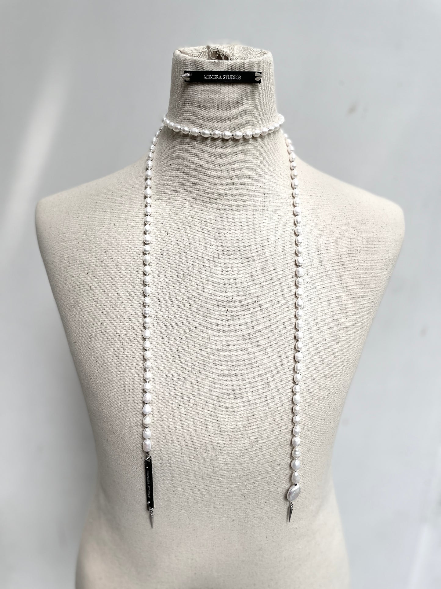 Natural Pearl Necklace NP9 Spike Limited Edition Handcrafted - MEKERA STUDIOS