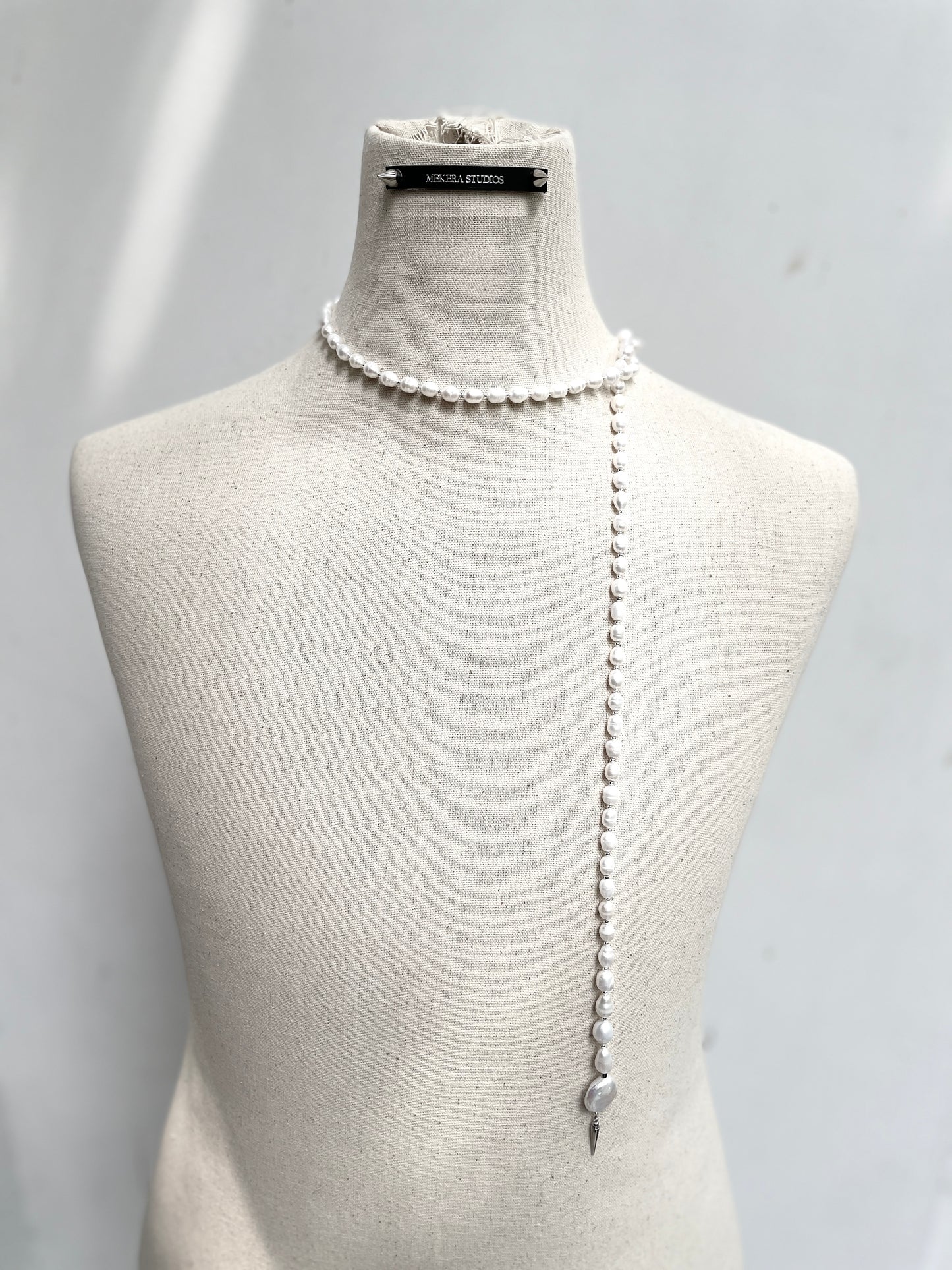 Natural Pearl Necklace NP9 Spike Limited Edition Handcrafted - MEKERA STUDIOS