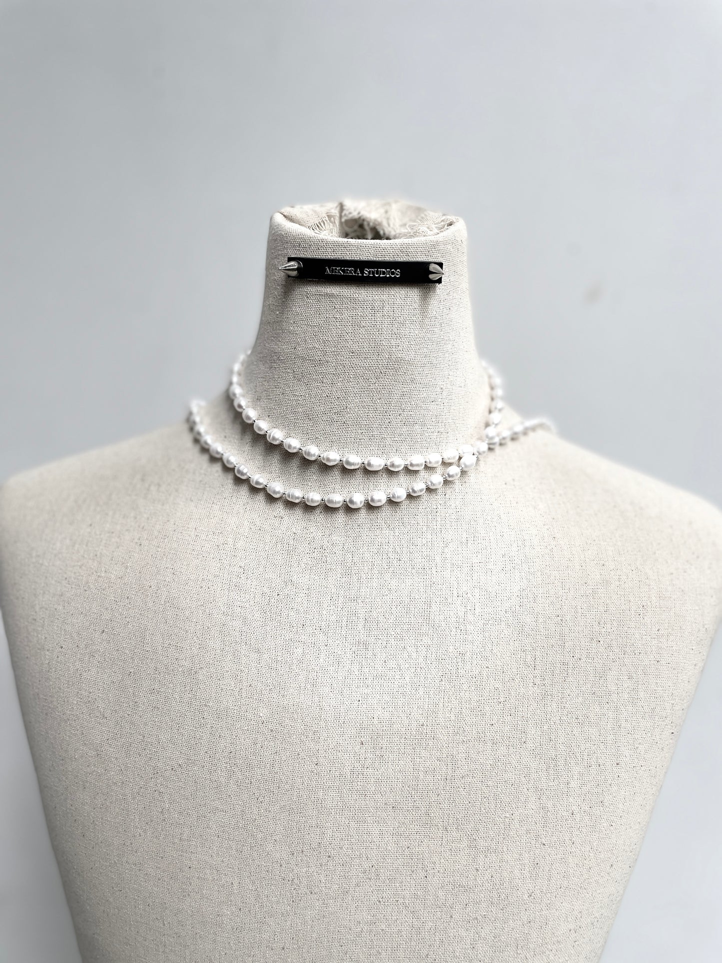 Natural Pearl Necklace NP9 Spike Limited Edition Handcrafted - MEKERA STUDIOS