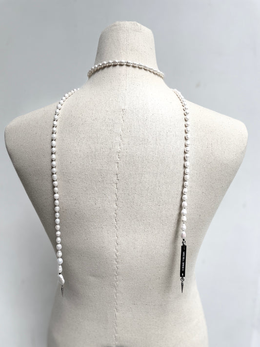 Natural Pearl Necklace NP9 Spike Limited Edition Handcrafted - MEKERA STUDIOS