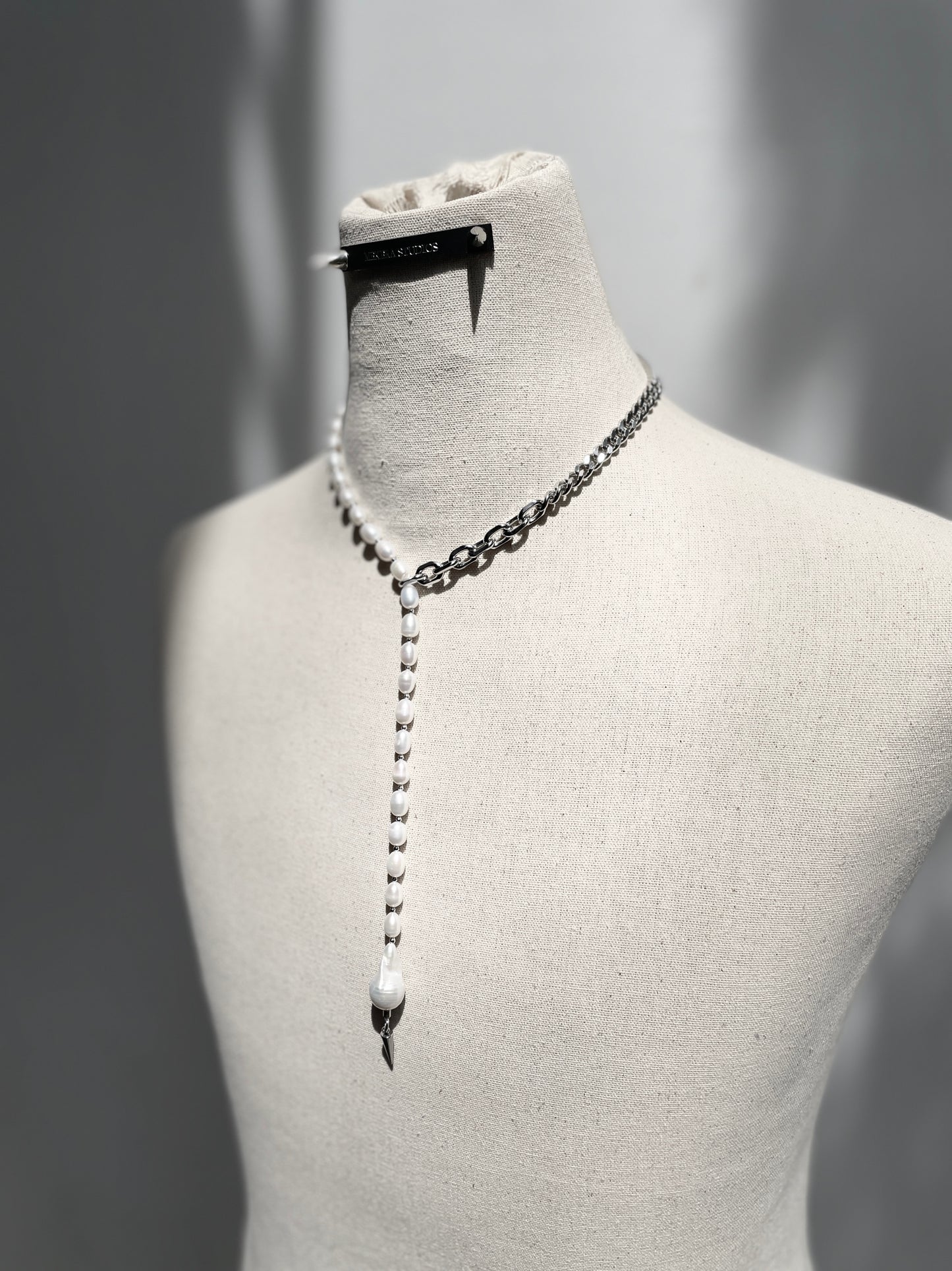True Pearl Necklace NP16 Y-shaped Limited Edition Handcrafted - MEKERA STUDIOS