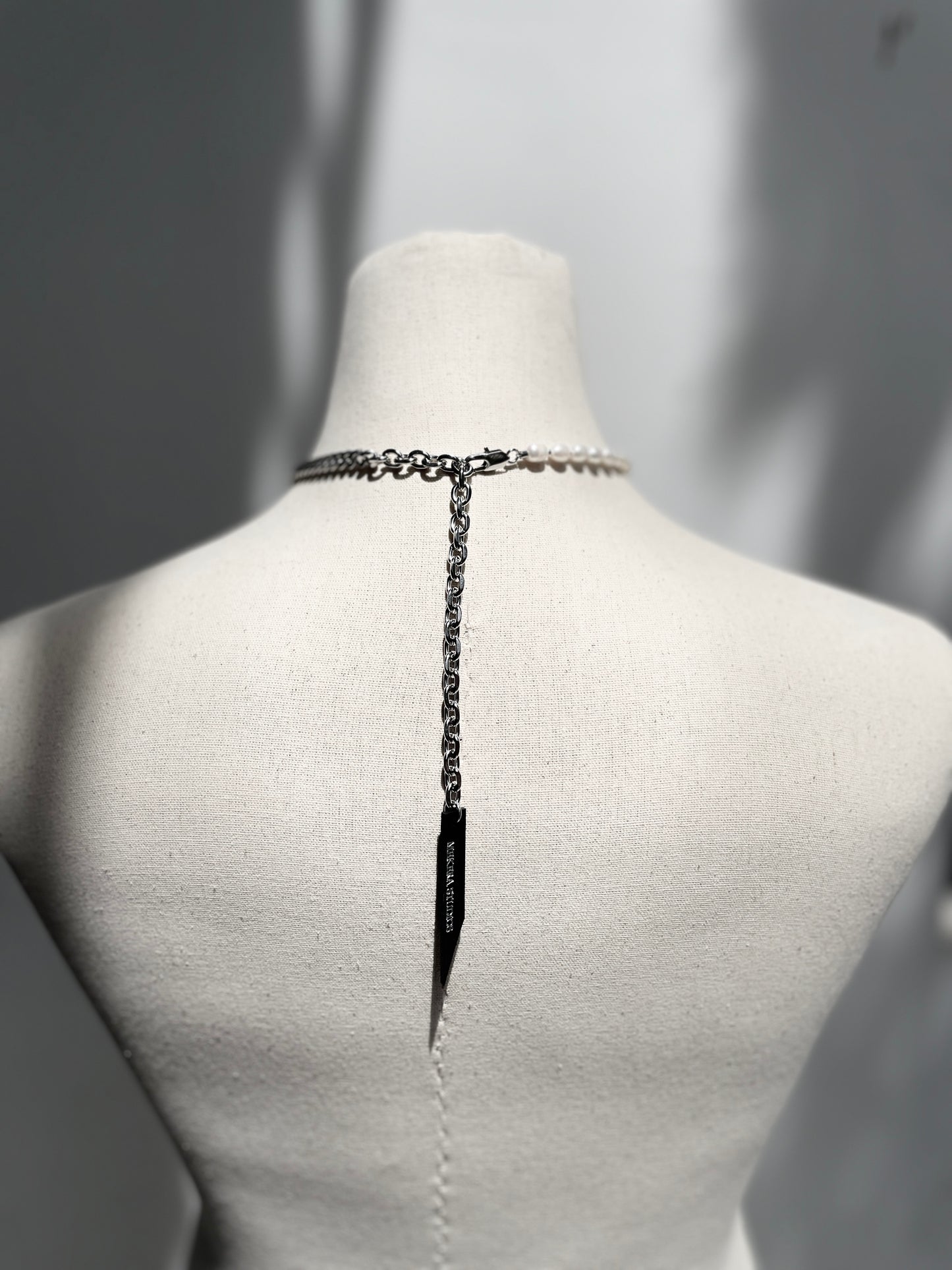 True Pearl Necklace NP16 Y-shaped Limited Edition Handcrafted - MEKERA STUDIOS