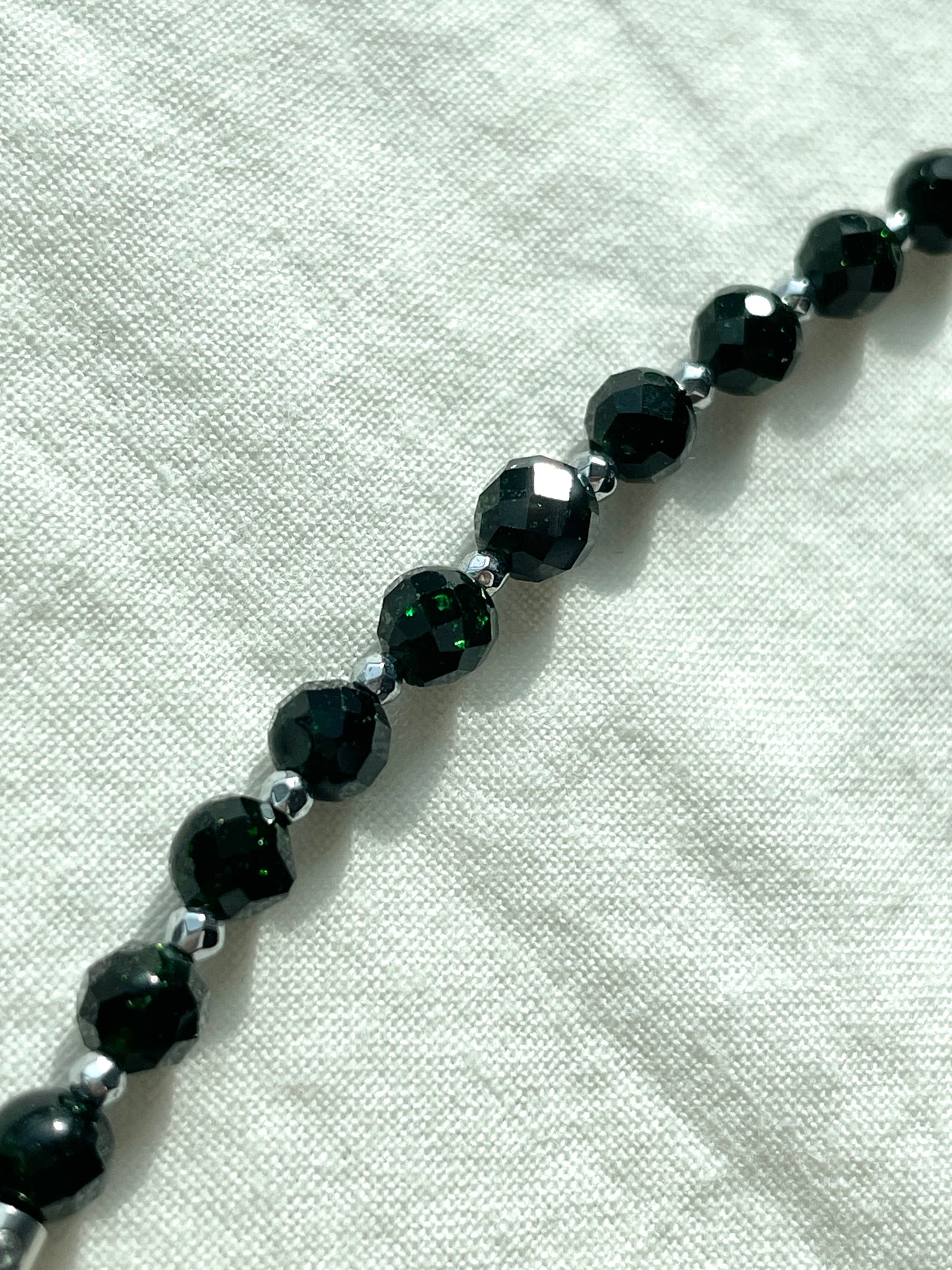 Collection [G]-9 Green Onyx Silver Pendant Necklace - MEKERA STUDIOS