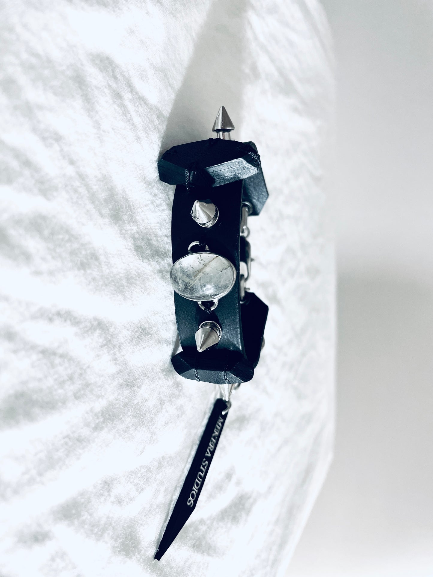 Collection [G]-11 White Quartz Silver Bracelet - MEKERA STUDIOS