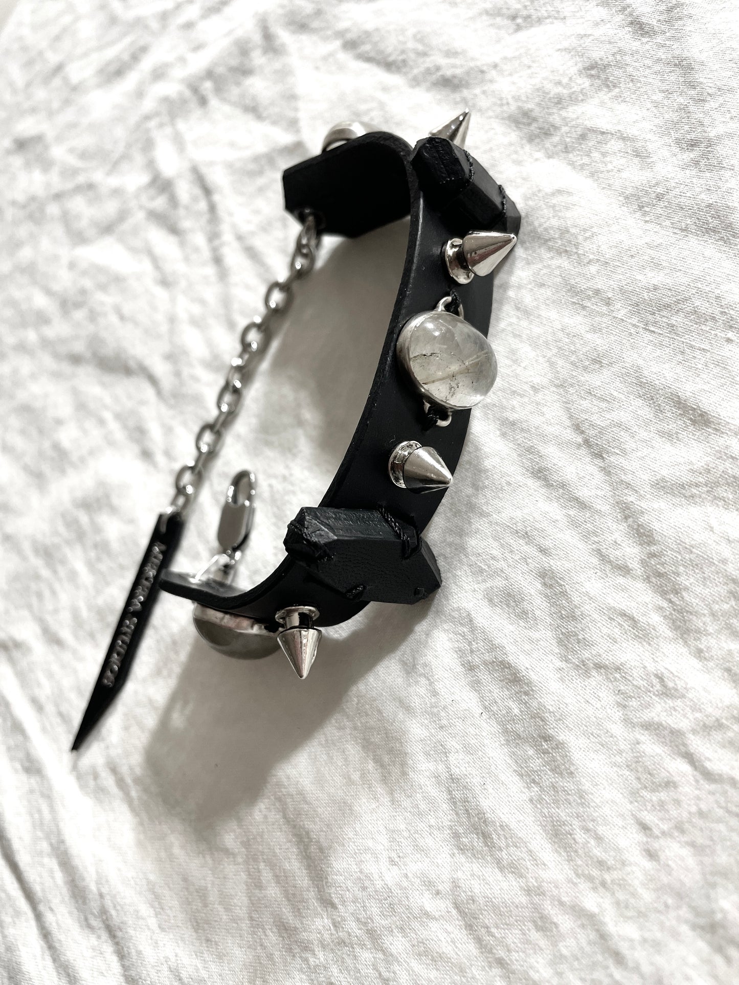 Collection [G]-11 White Quartz Silver Bracelet - MEKERA STUDIOS