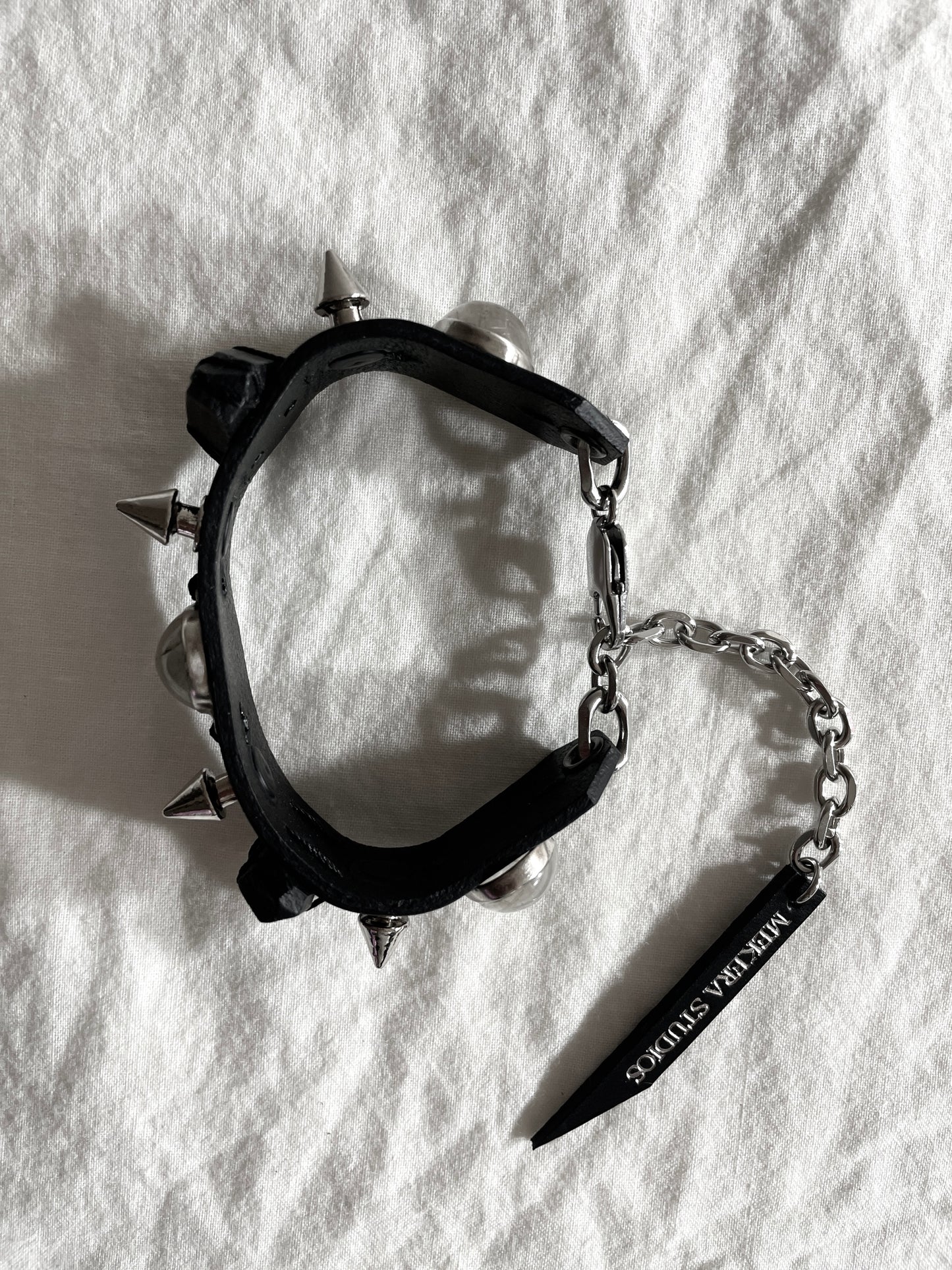 Collection [G]-11 White Quartz Silver Bracelet - MEKERA STUDIOS