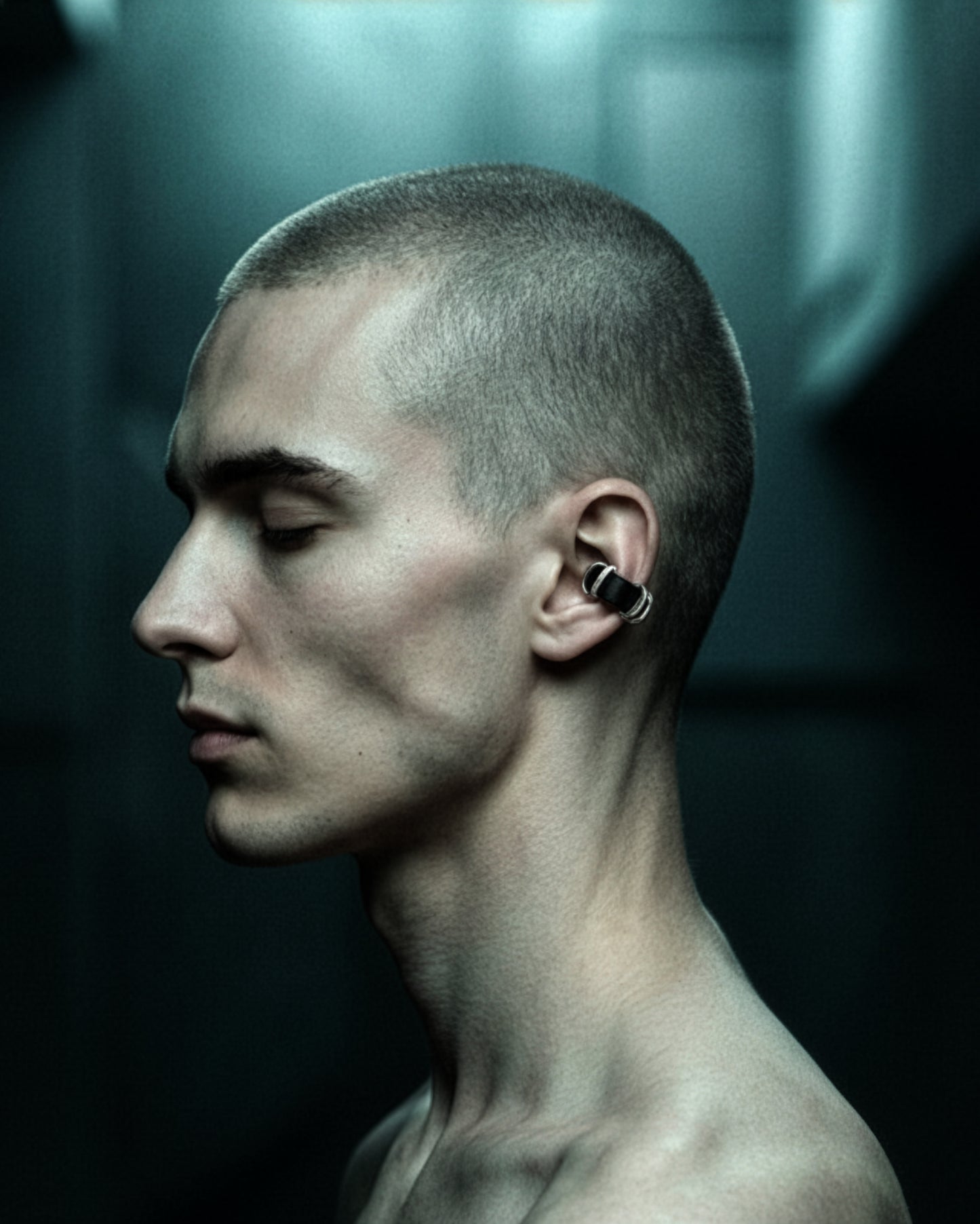 Handcrafted Leather Spike Ear Cuff M-10 limited edition by artisans ー MEKERA STUDIOS