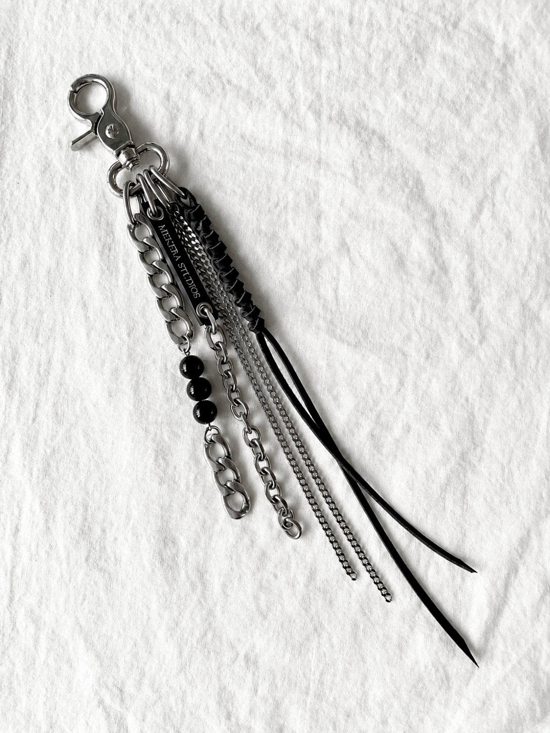 Korean Punk Pants Chain N-7-RED, Handcrafted Norigae knot Bag charm, limited edition by artisans