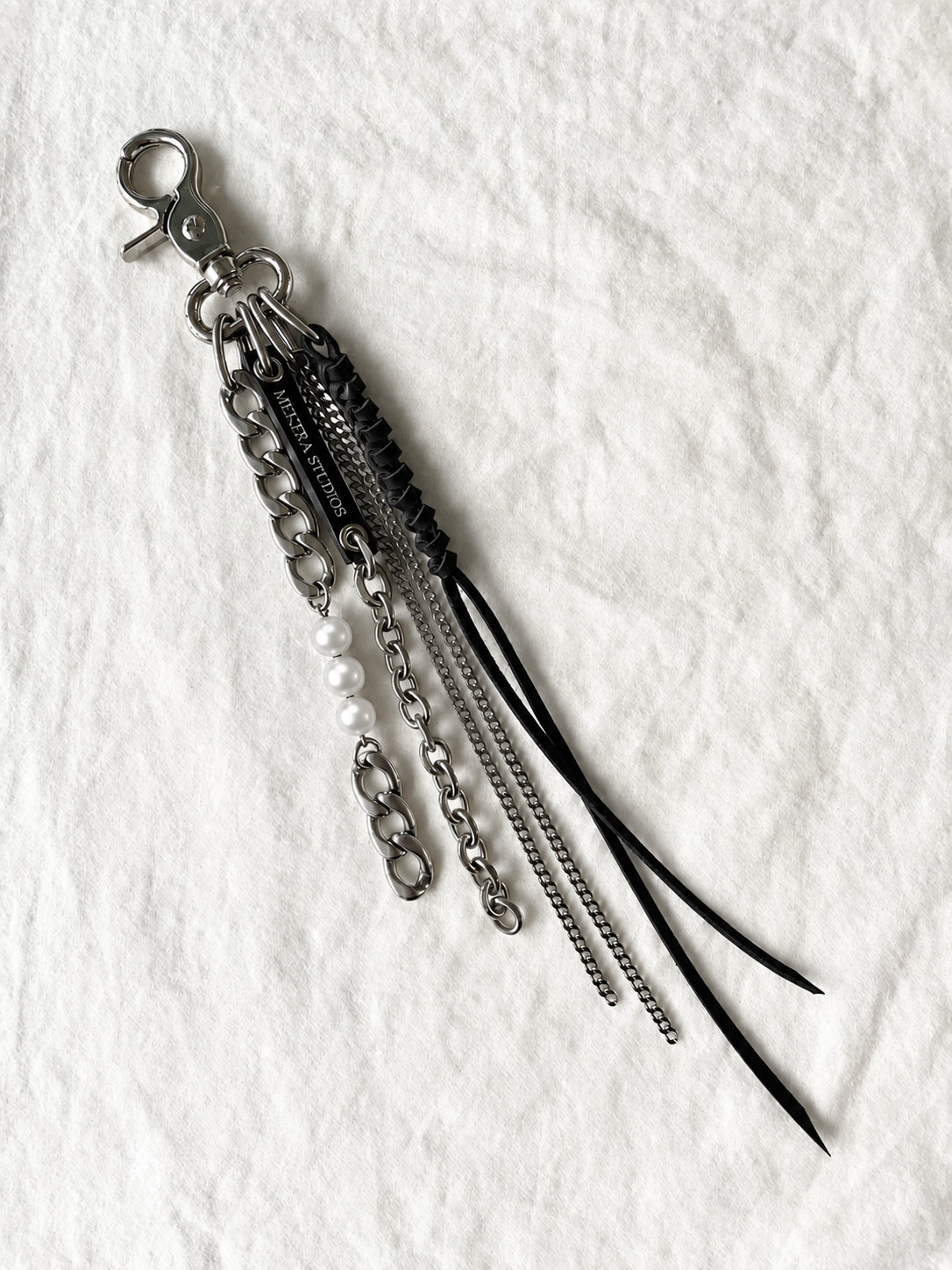 Korean Punk Pants Chain N-7-RED, Handcrafted Norigae knot Bag charm, limited edition by artisans