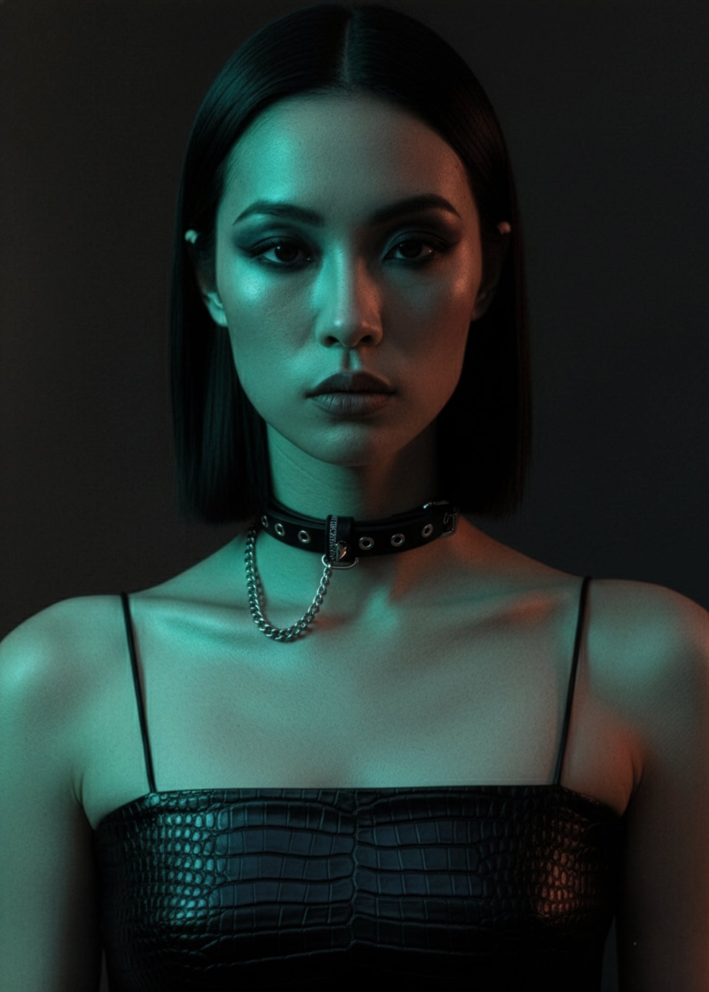 Handcrafted Italian Leather Choker M-2 Limited Edition Handcrafted - MEKERA STUDIOS