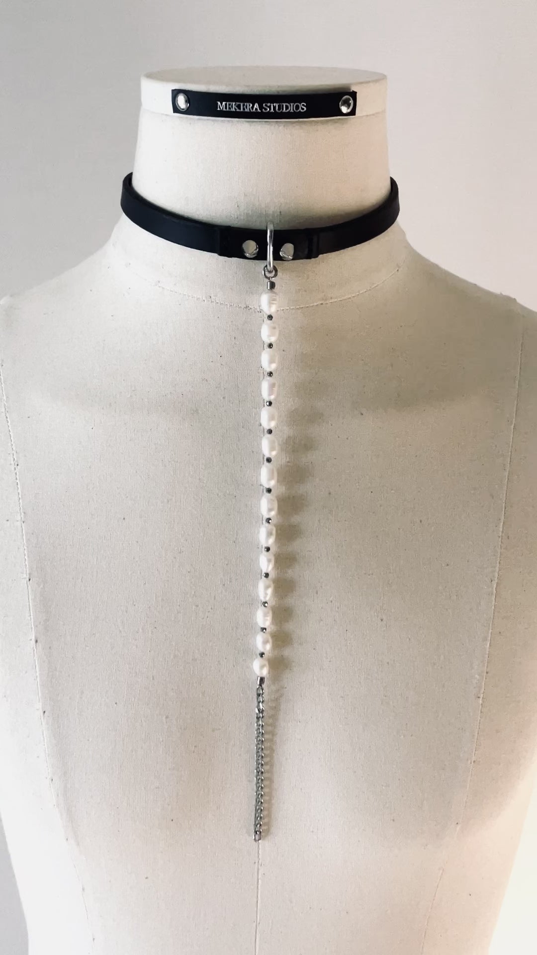 【CDL TOKYO】 CDL PEARL CHOKER Size M T3-Choker Limited Edition Handcrafted Choker Pearl Spike