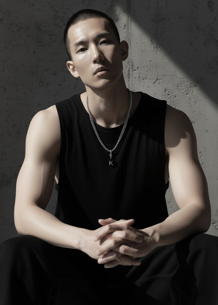 Initial S-1 수•繡•SU collection - Embroider Handcrafted Personal Name Pendants - MEKERA STUDIOS