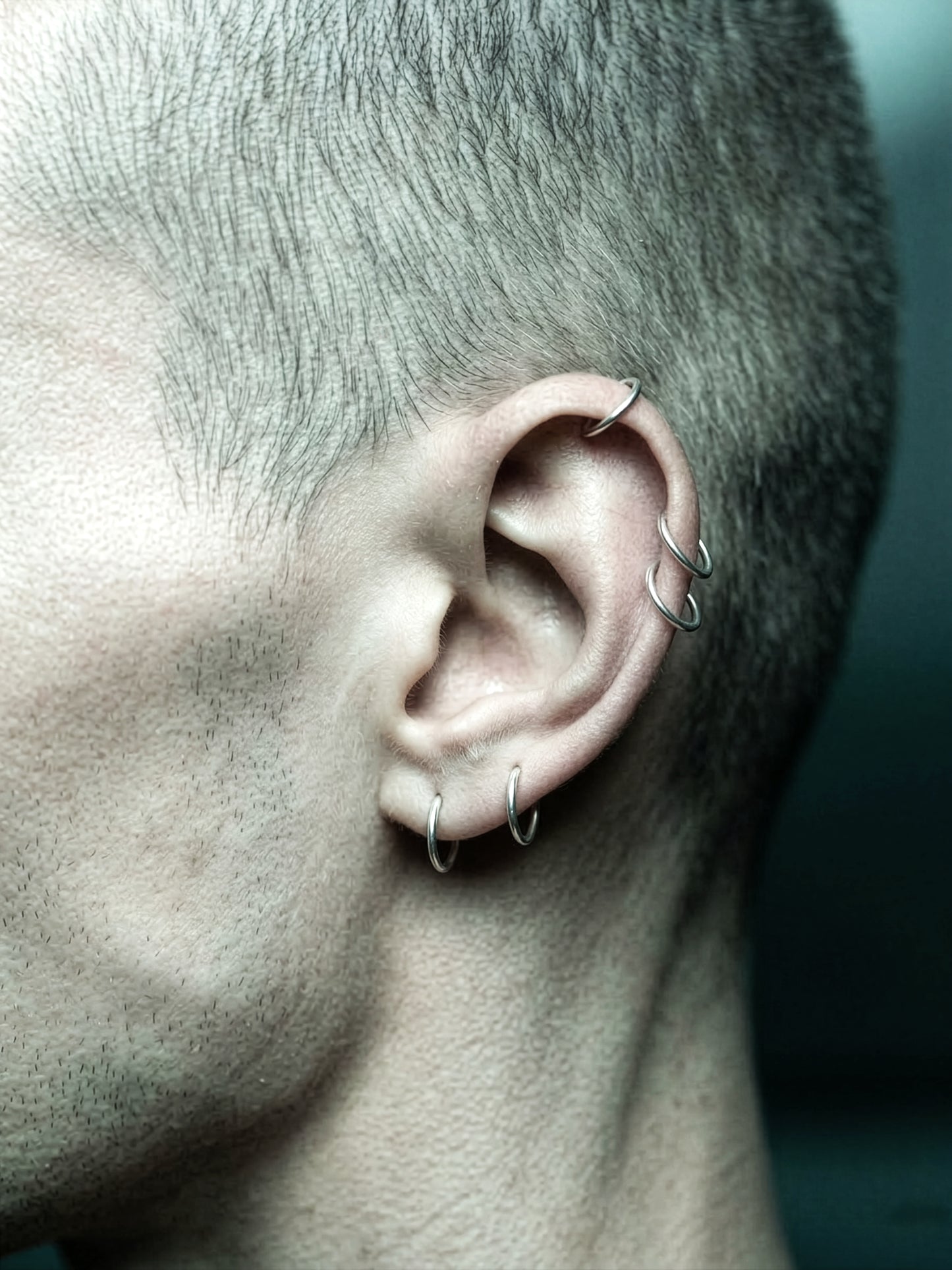 Handcrafted Sterling Silver Ear Cuff Piercing Earrings SV-1