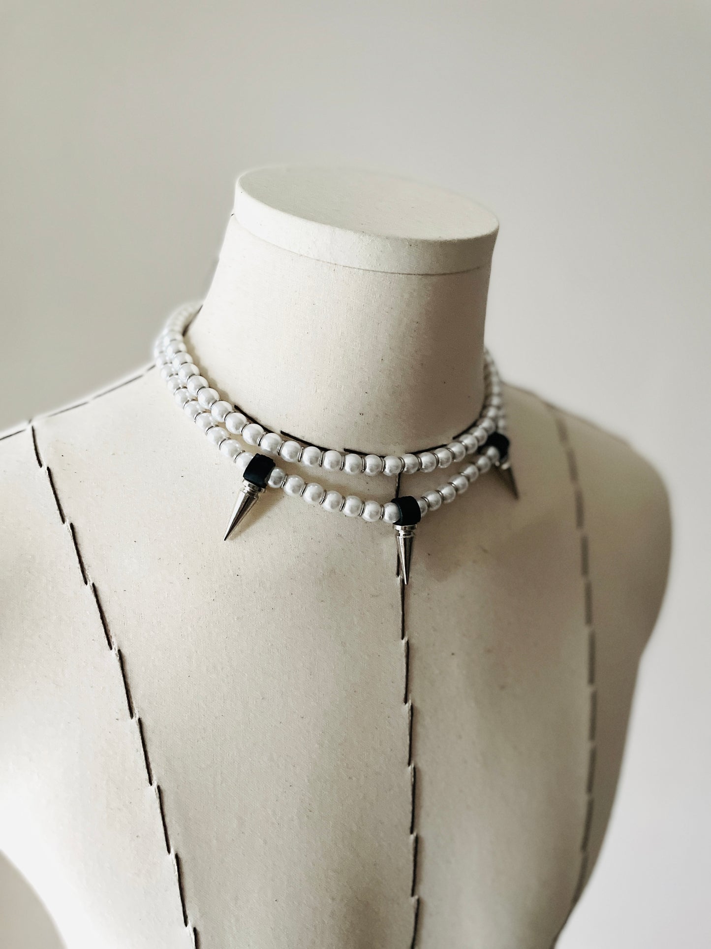 L/SPIKE3 Necklace Long chain Choker Layered - MEKERA STUDIOS