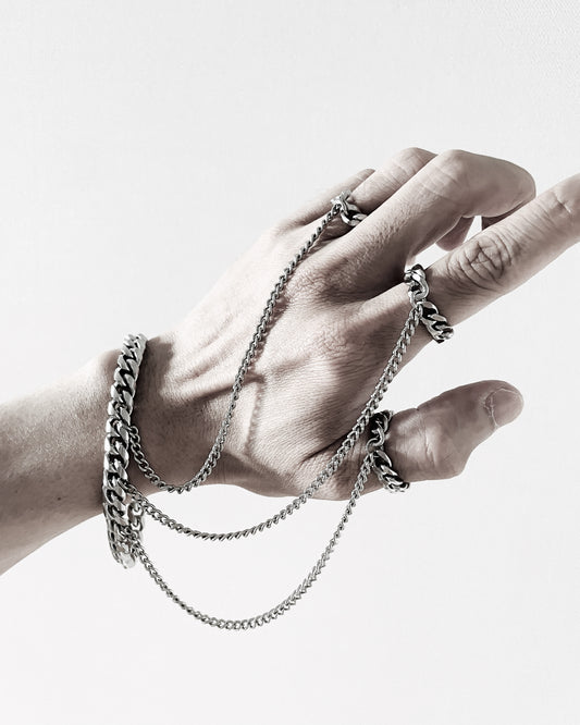 R1 Chain Rings + Bracelet Limited Collection bodychain - MEKERA STUDIOS