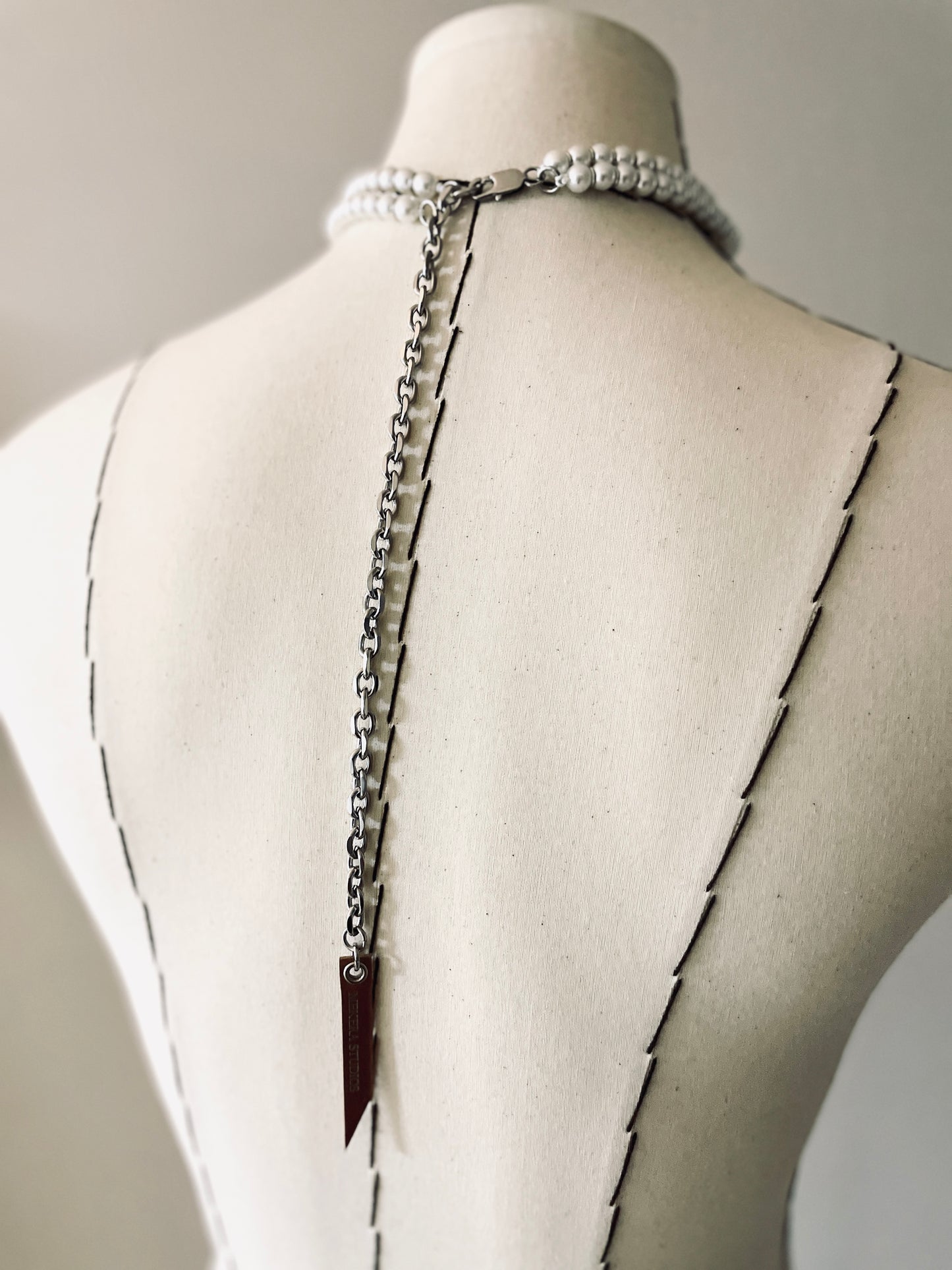 L/SPIKE3 Necklace Long chain Choker Layered - MEKERA STUDIOS