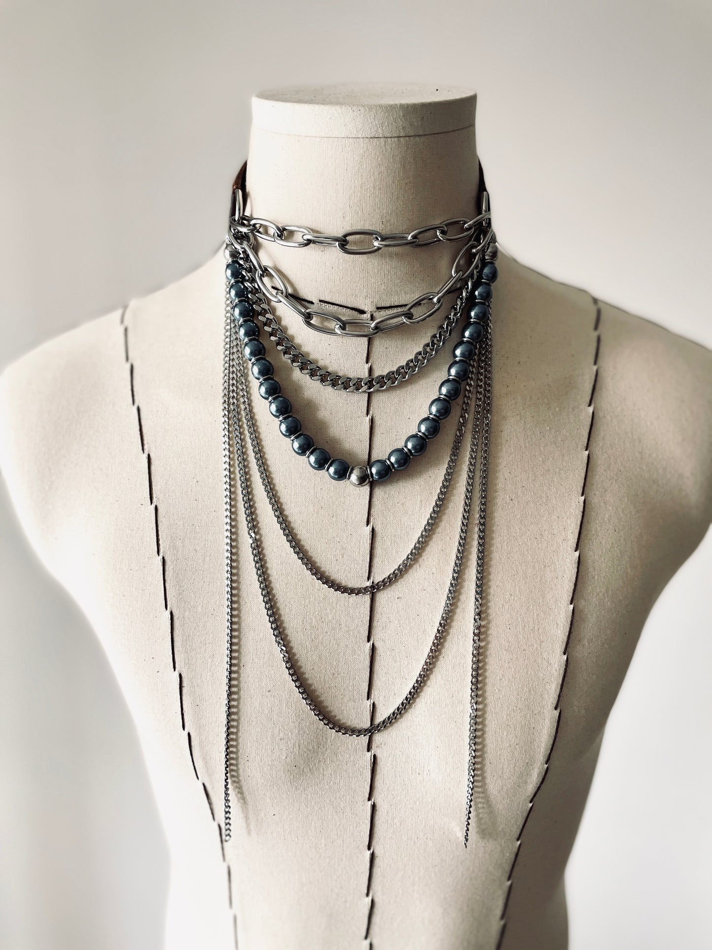 LX3 Choker Necklace Leather Chain - MEKERA STUDIOS