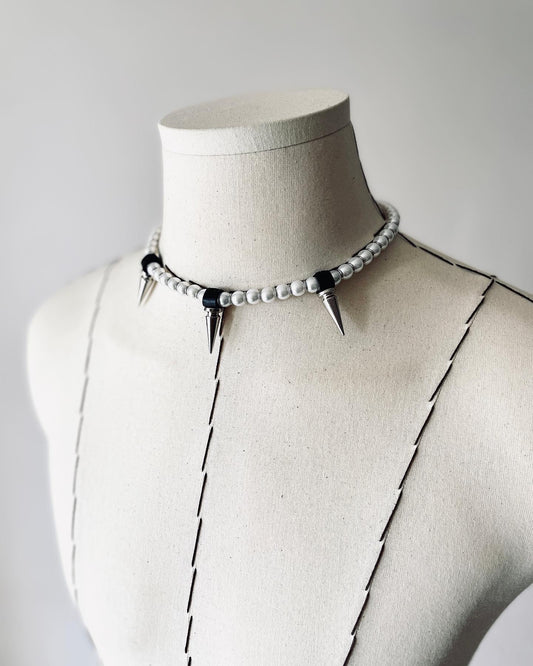 L/SPIKE2 Necklace Long chain Choker - MEKERA STUDIOS