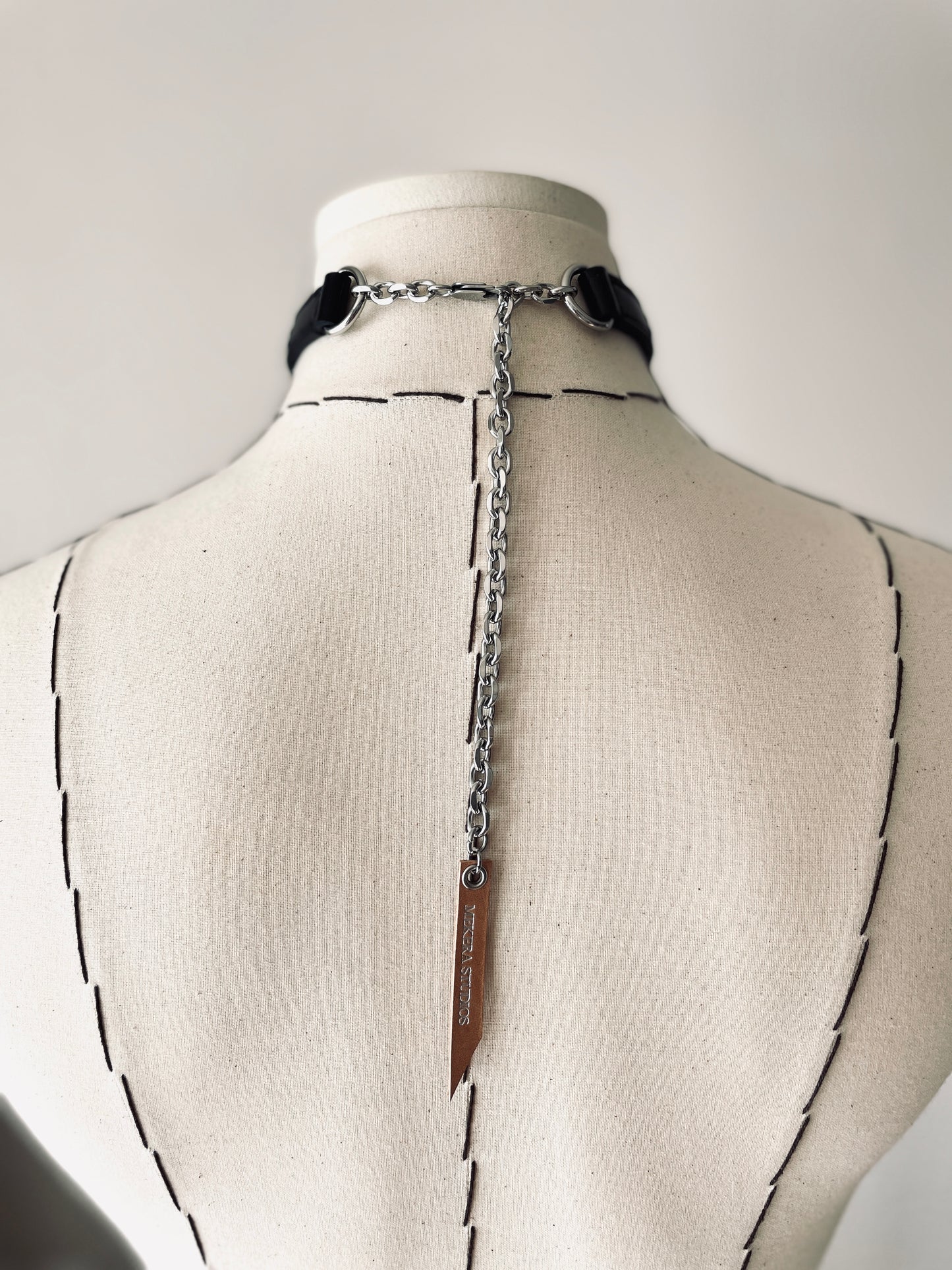 LX4 Choker Necklace Leather Chain - MEKERA STUDIOS