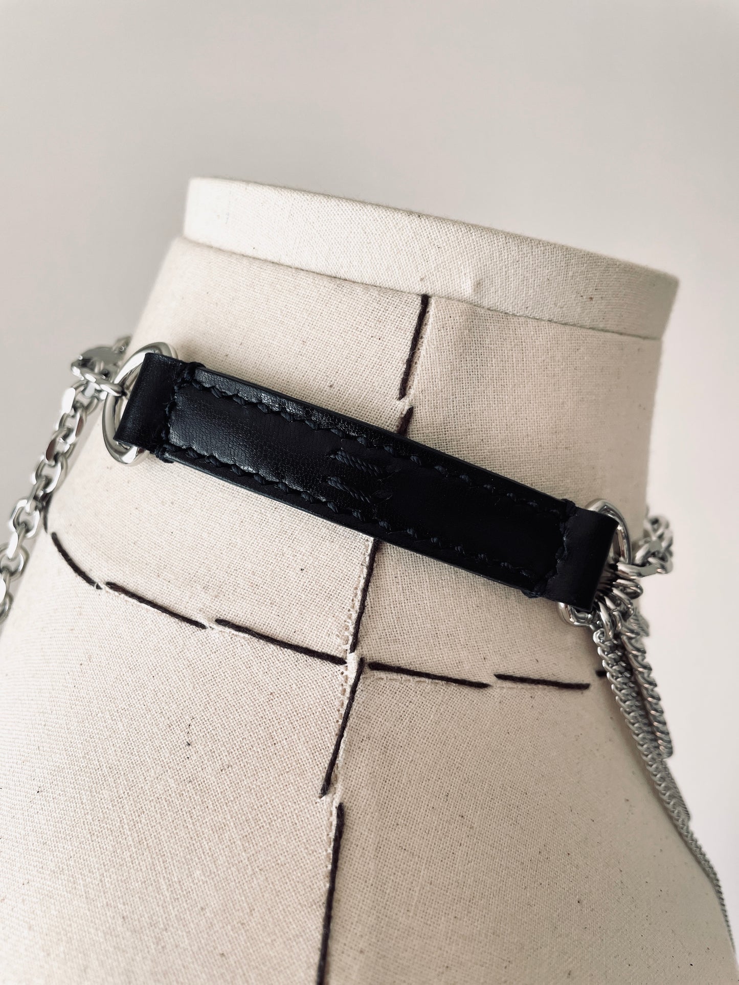 LX4 Choker Necklace Leather Chain - MEKERA STUDIOS