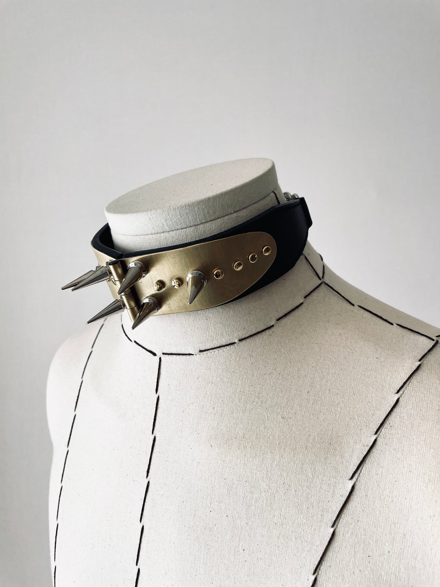 The K-1 Statement Choker Necklace Leather - MEKERA STUDIOS