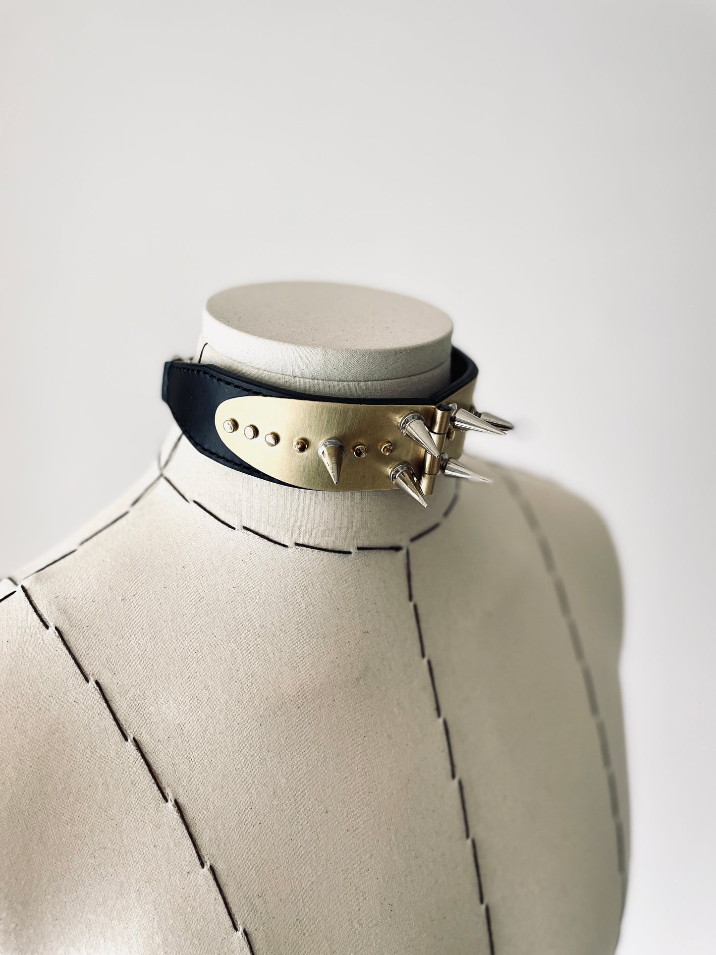 The K-1 Statement Choker Necklace Leather - MEKERA STUDIOS